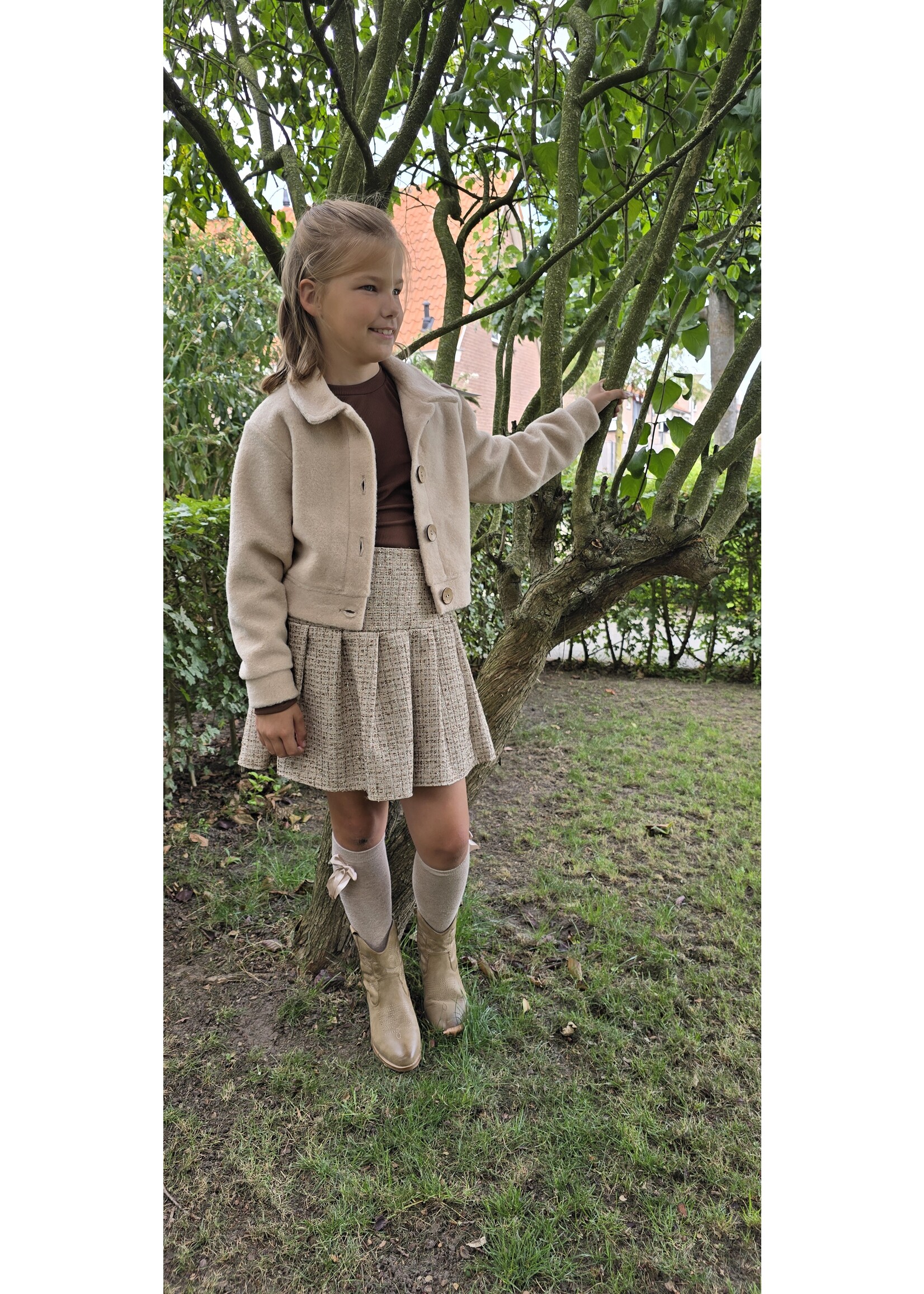 Wollen jasje Beige kids