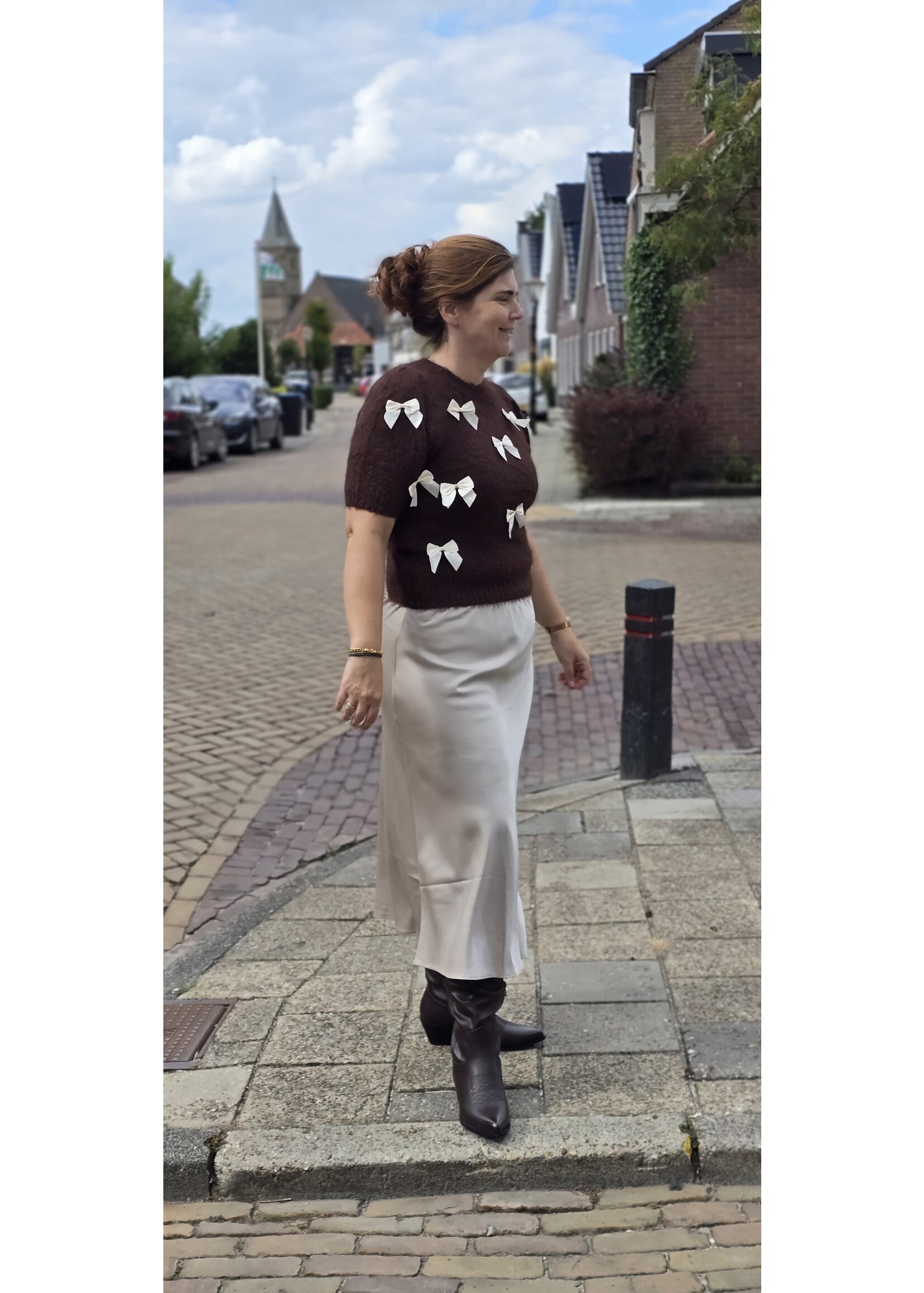 Satijnen rok  twee kleuren