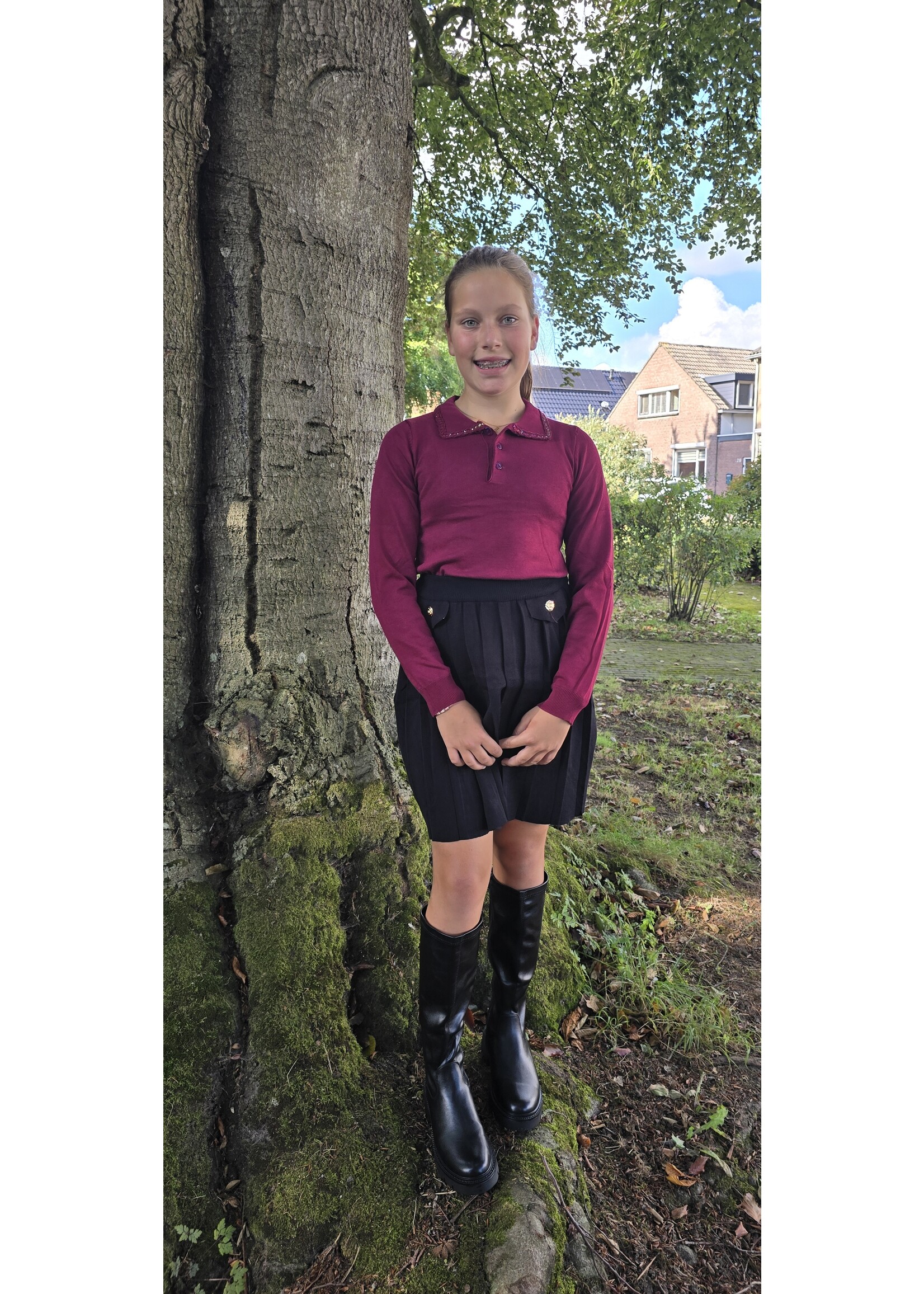 Knitwear top twee kleuren