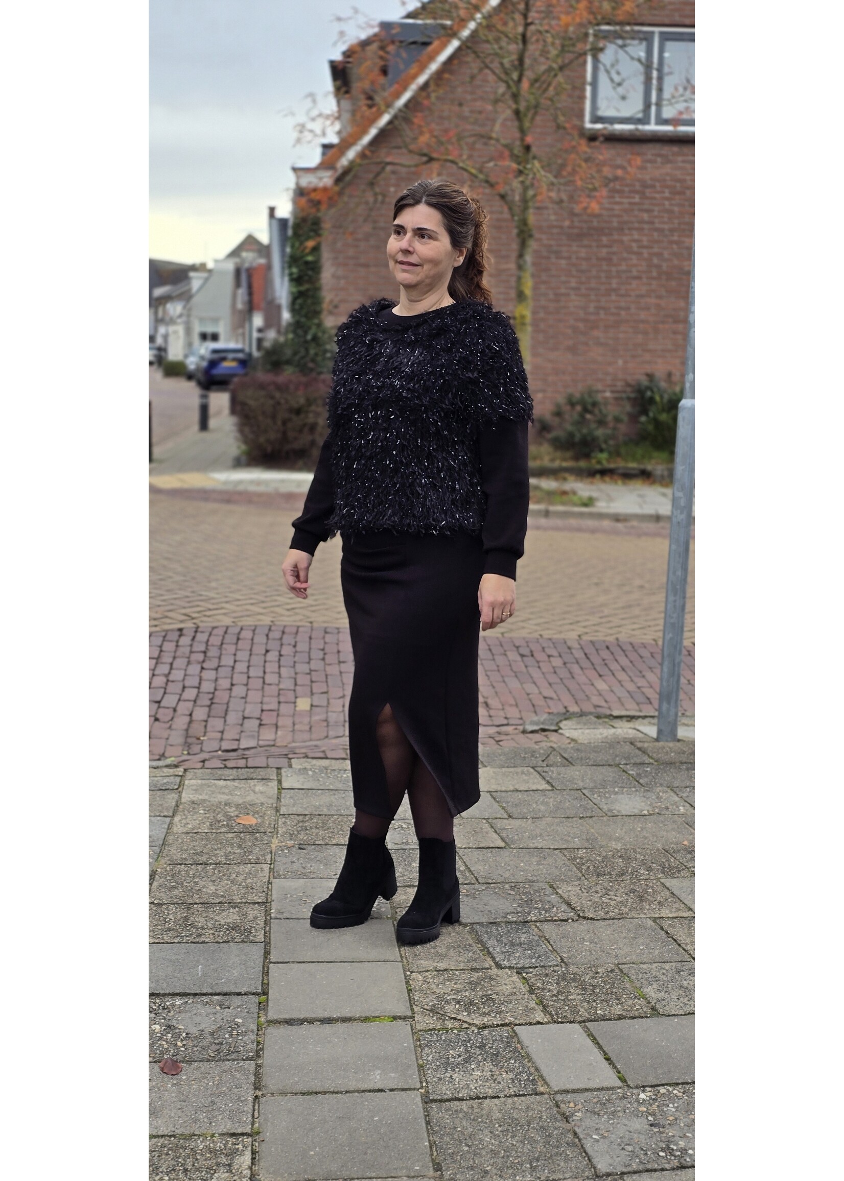 Franje top korte mouw