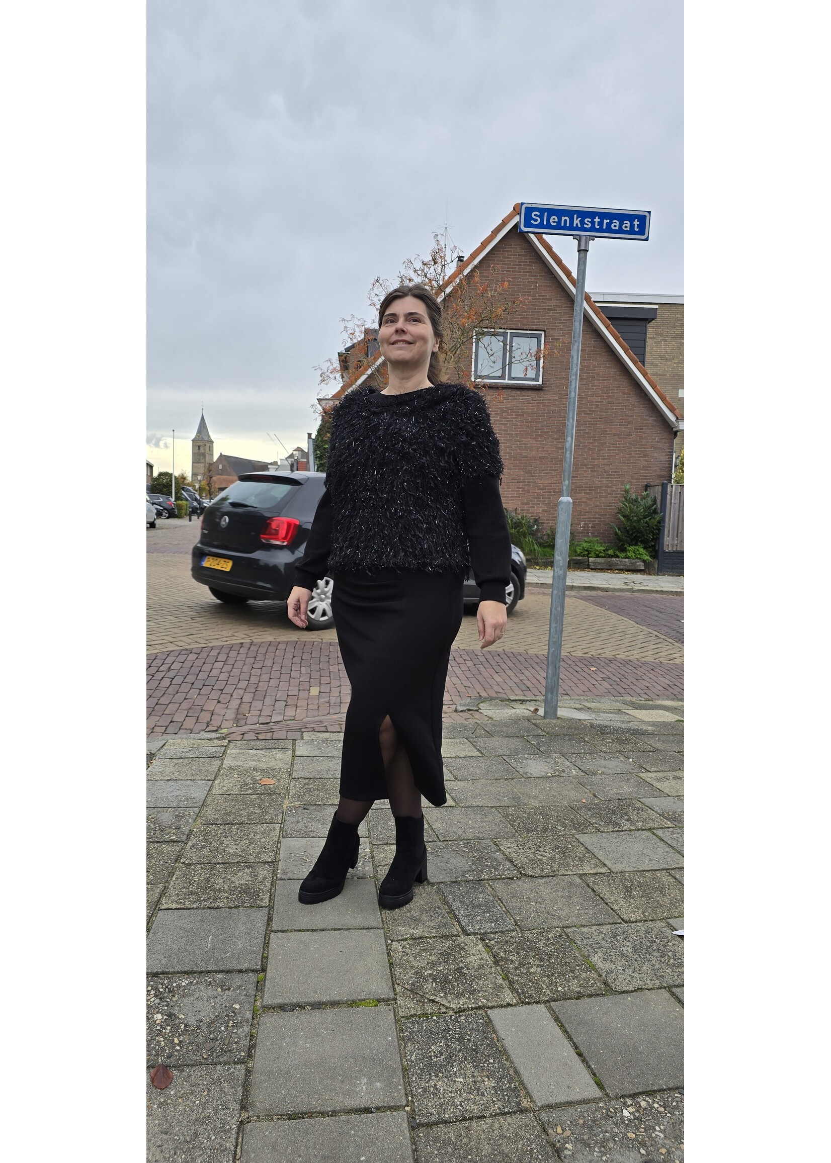 Franje top korte mouw