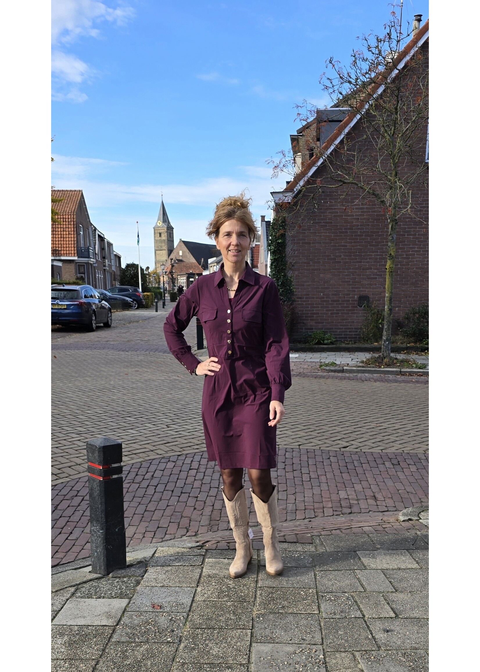 Tripple Nine  dress met knoopjes