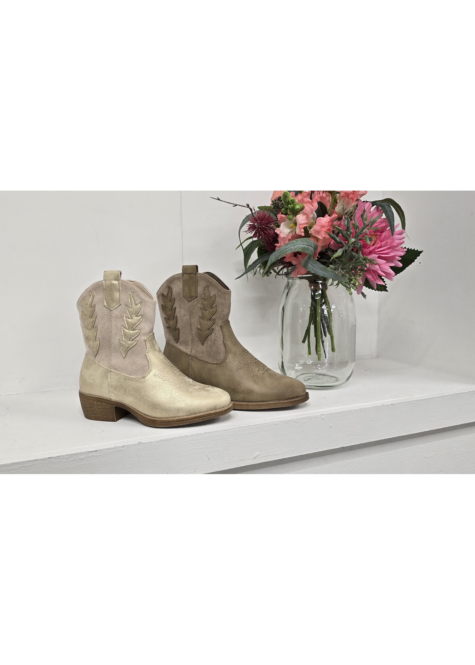 Cowboy laarsje twee kleuren