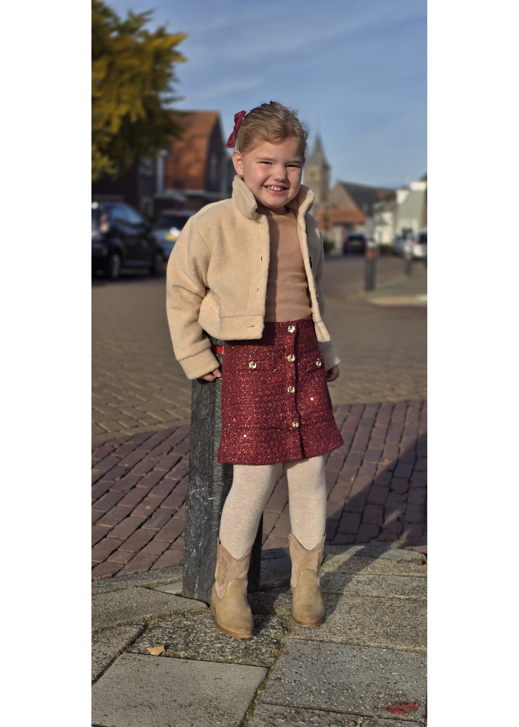 Wollen jasje Beige kids