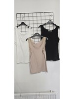 Hemd met kanten randje Beige 1 maat