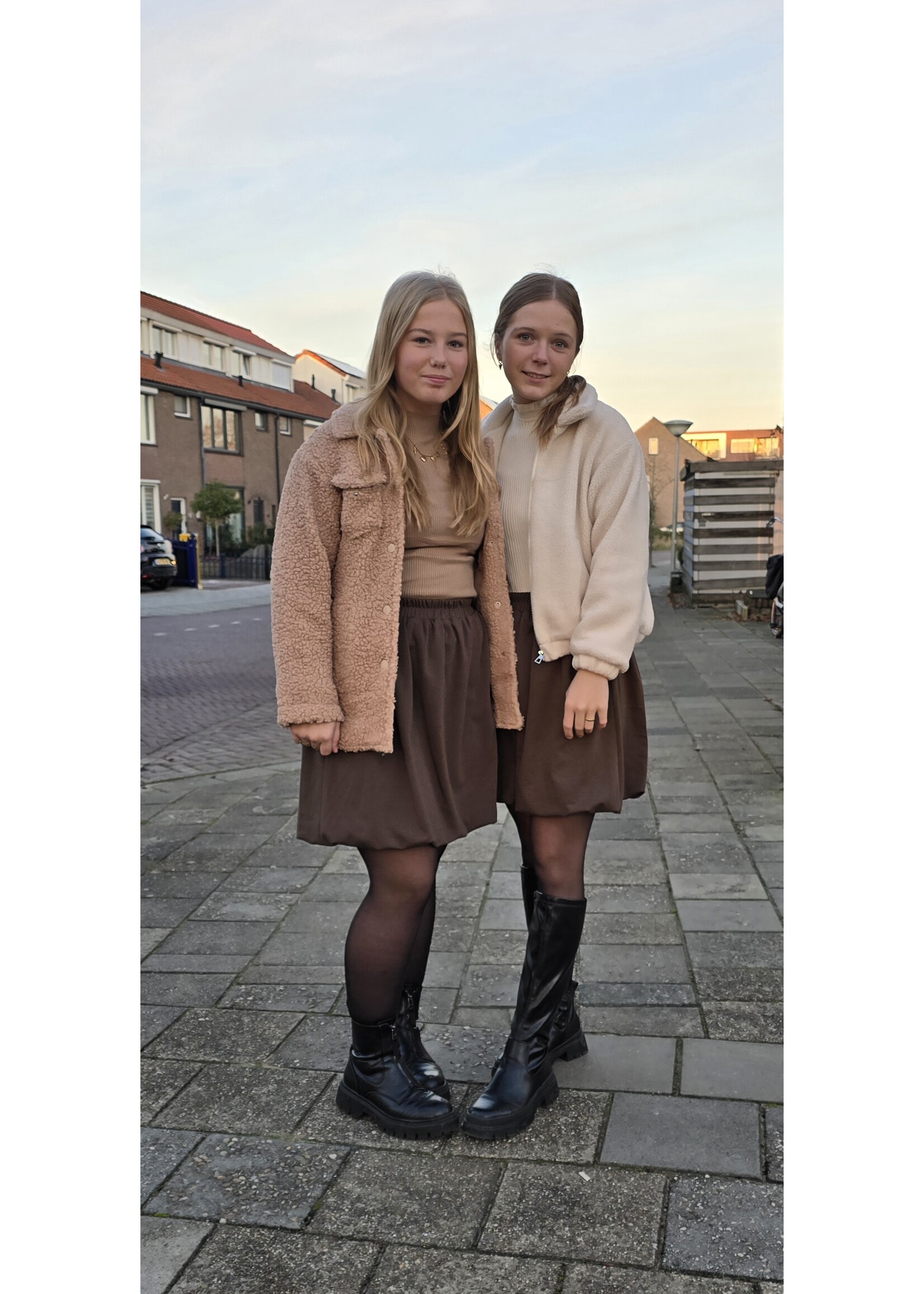 Ballonrok bruin Mirthe