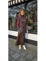 Leather rok pu leer