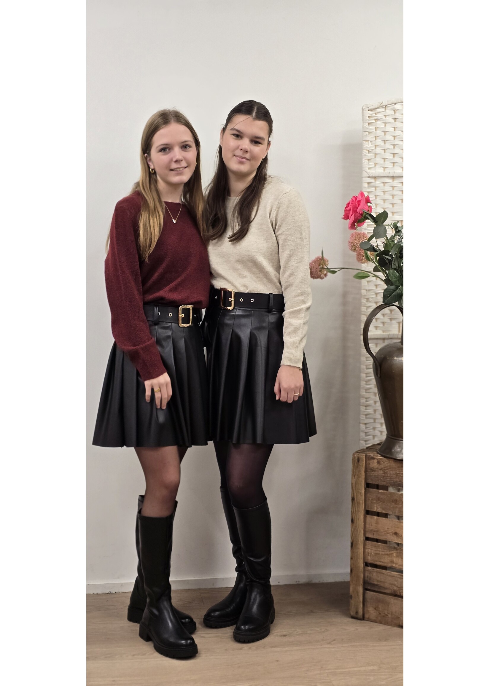 Plooi rokje drie kleuren