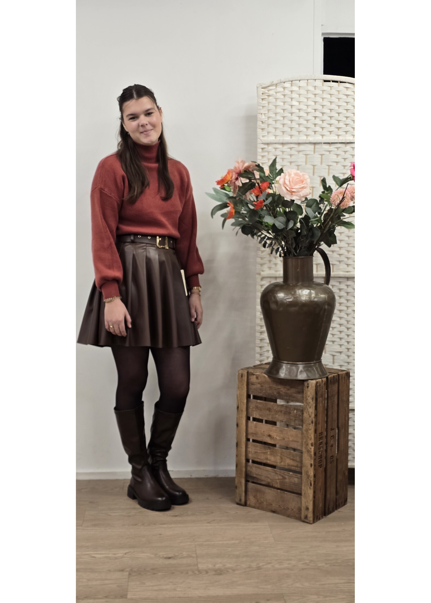 Plooi rokje drie kleuren