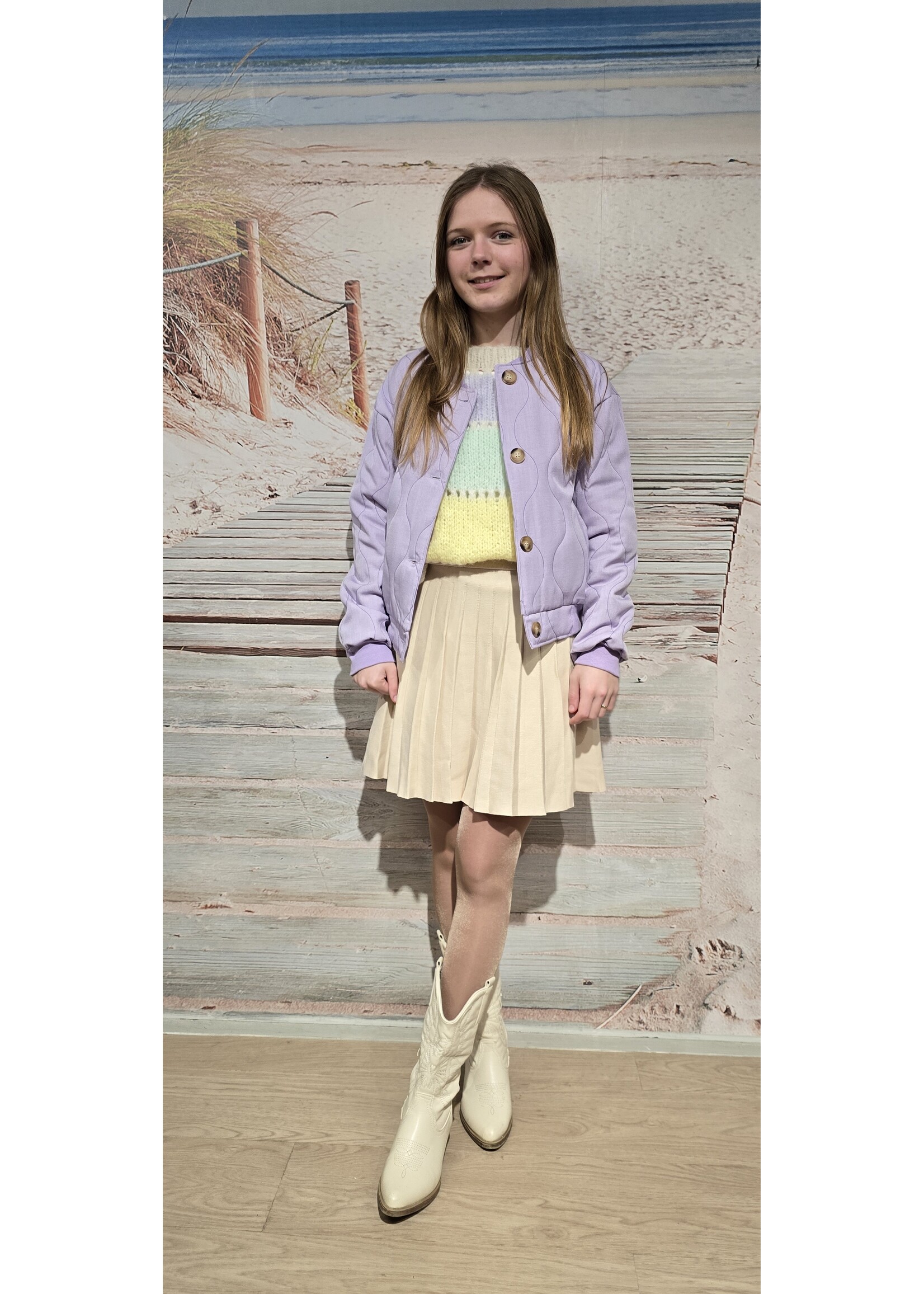 Gewatteerd jasje twee kleuren