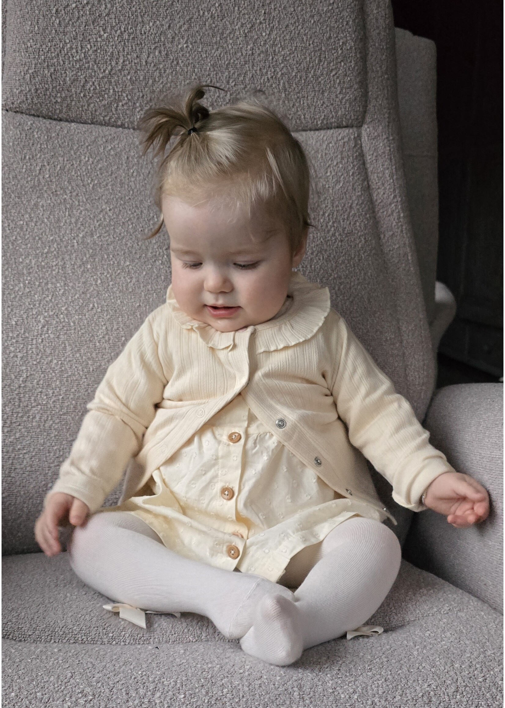 Baby vestje Ecru