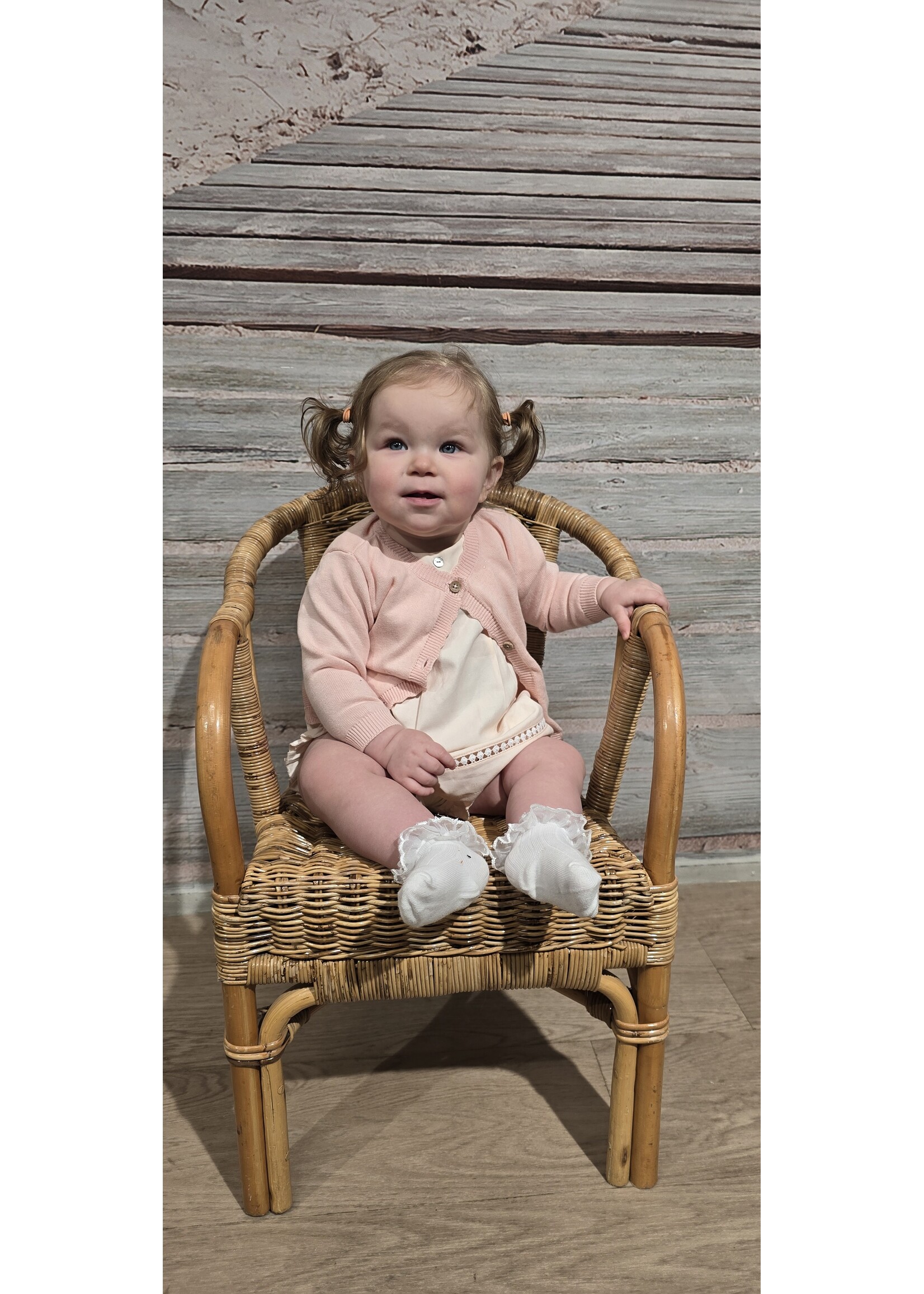 Peach jurkje met broekje