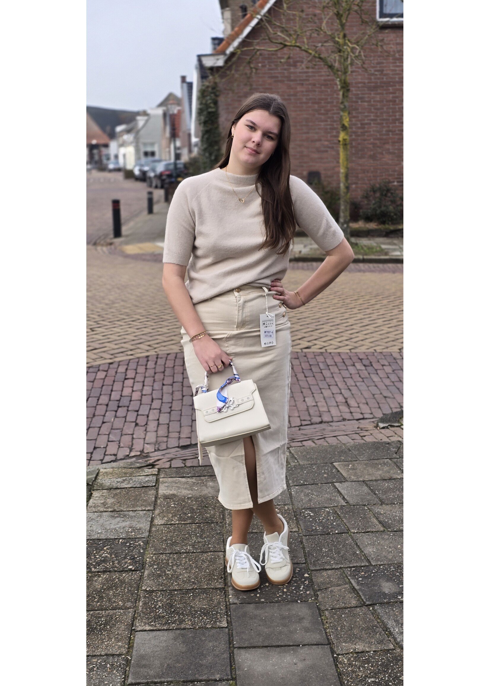 Gebreide tops met korte mouw