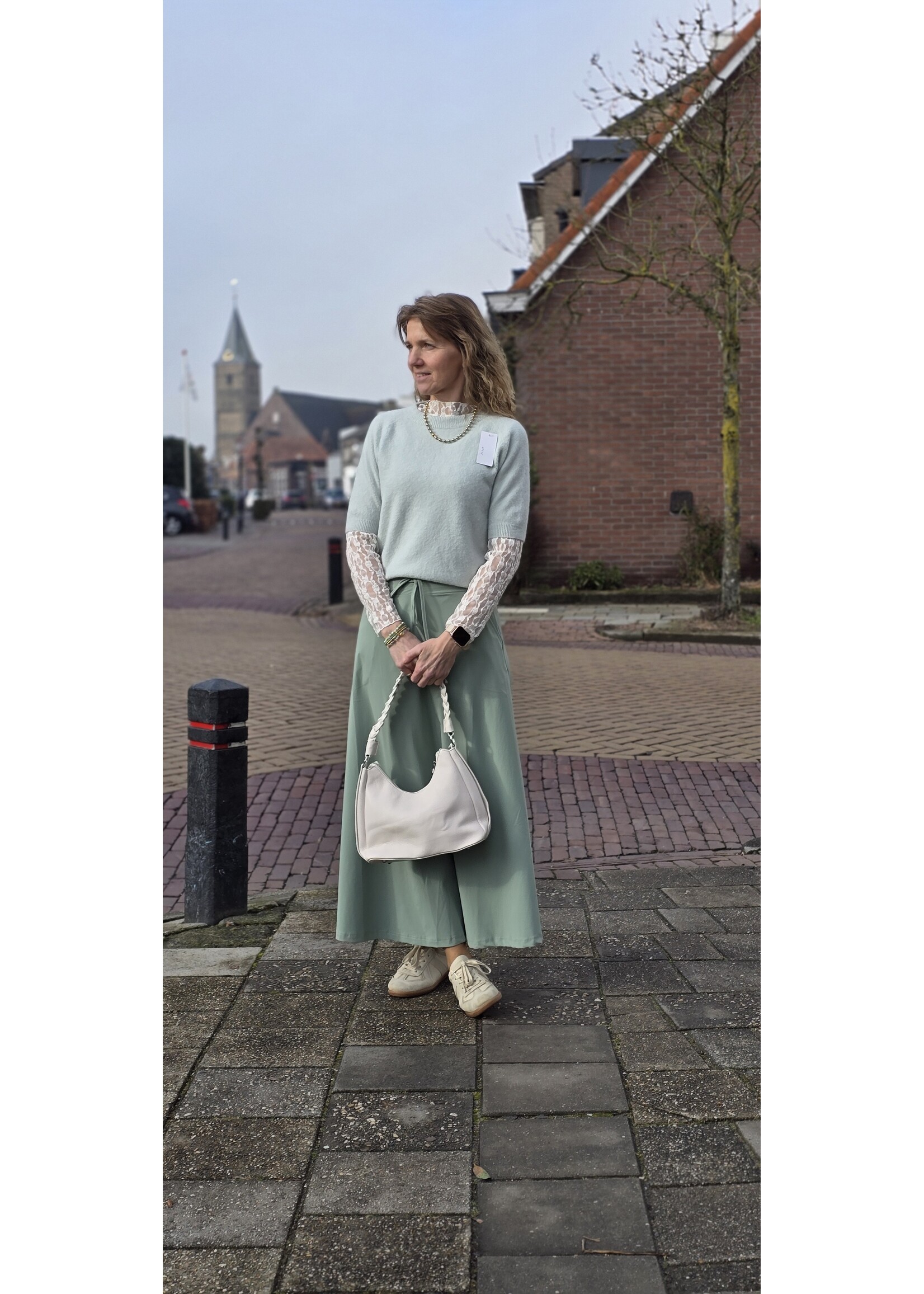 Gebreide tops met korte mouw