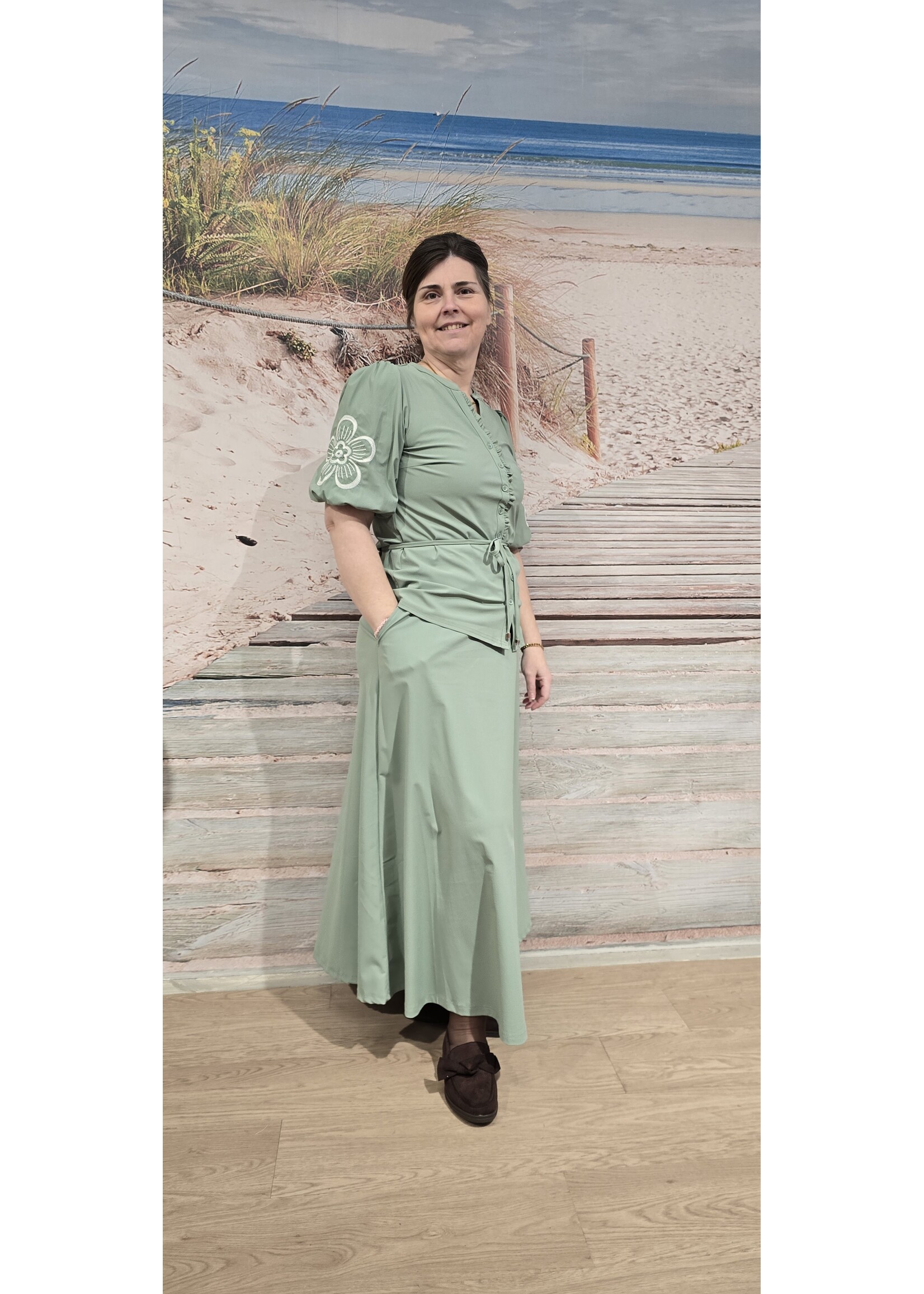 Blouse met borduursel