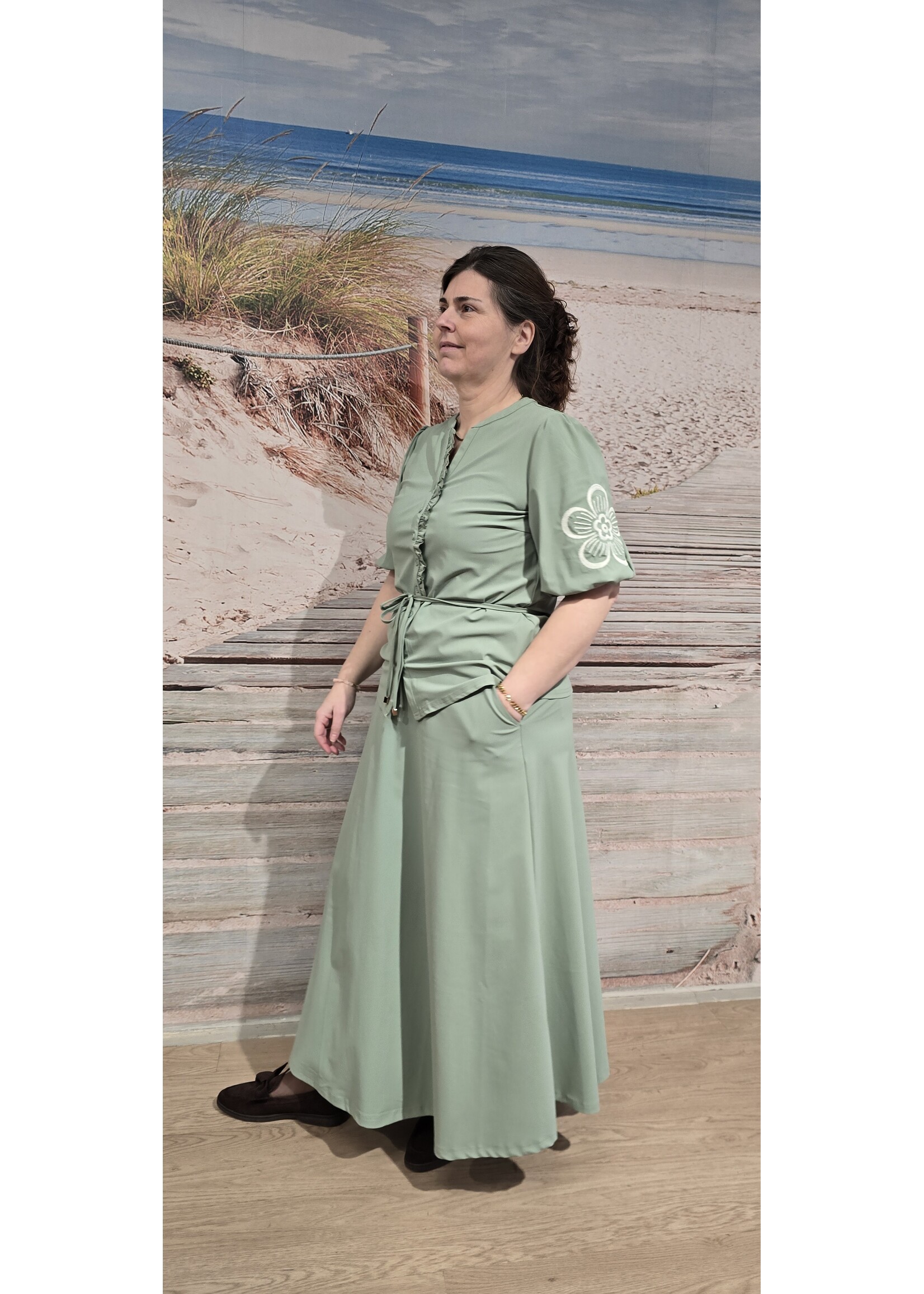 Blouse met borduursel