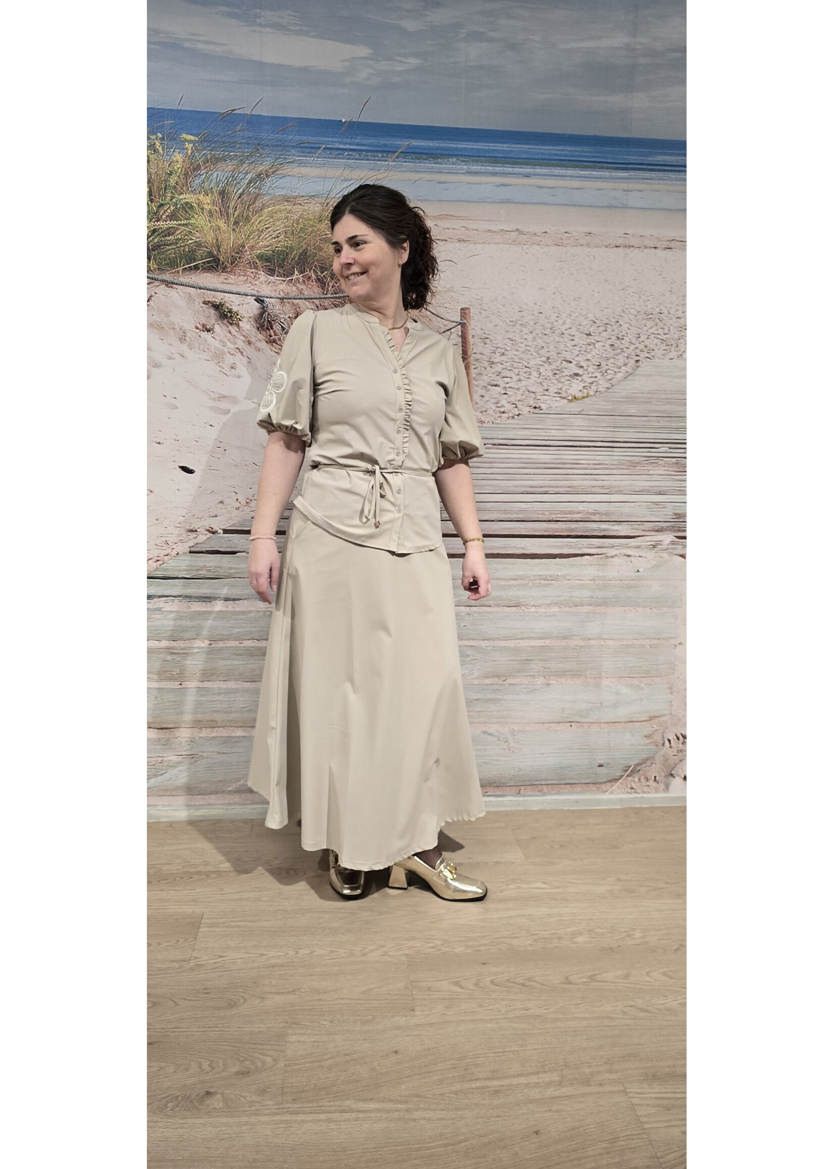 Blouse met borduursel