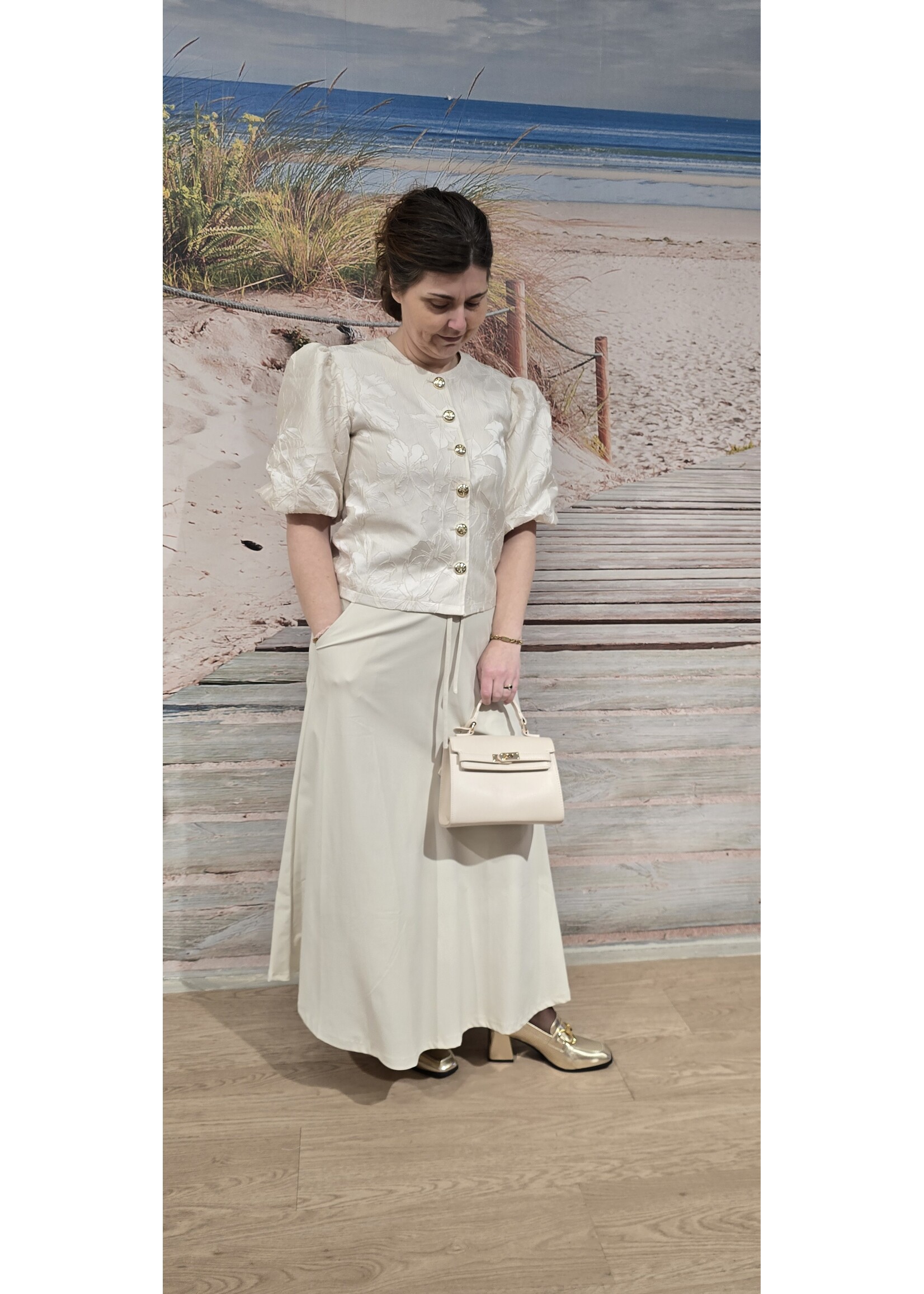 Jacket korte mouw satijn