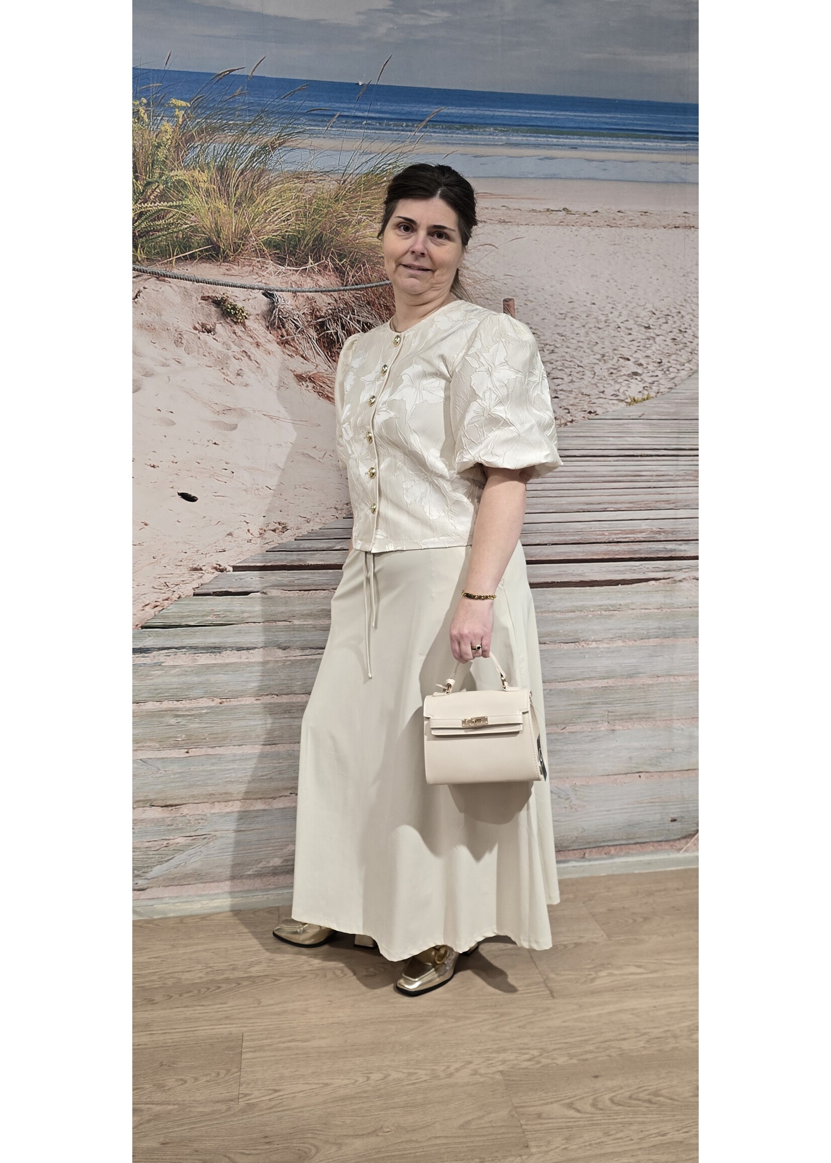 Jacket korte mouw satijn