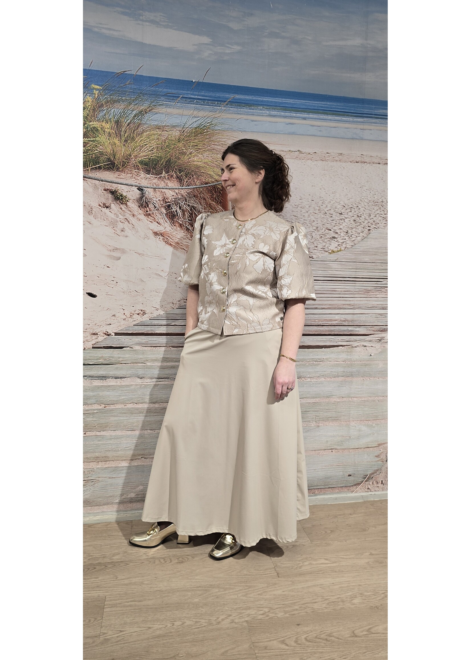 Jacket korte mouw satijn