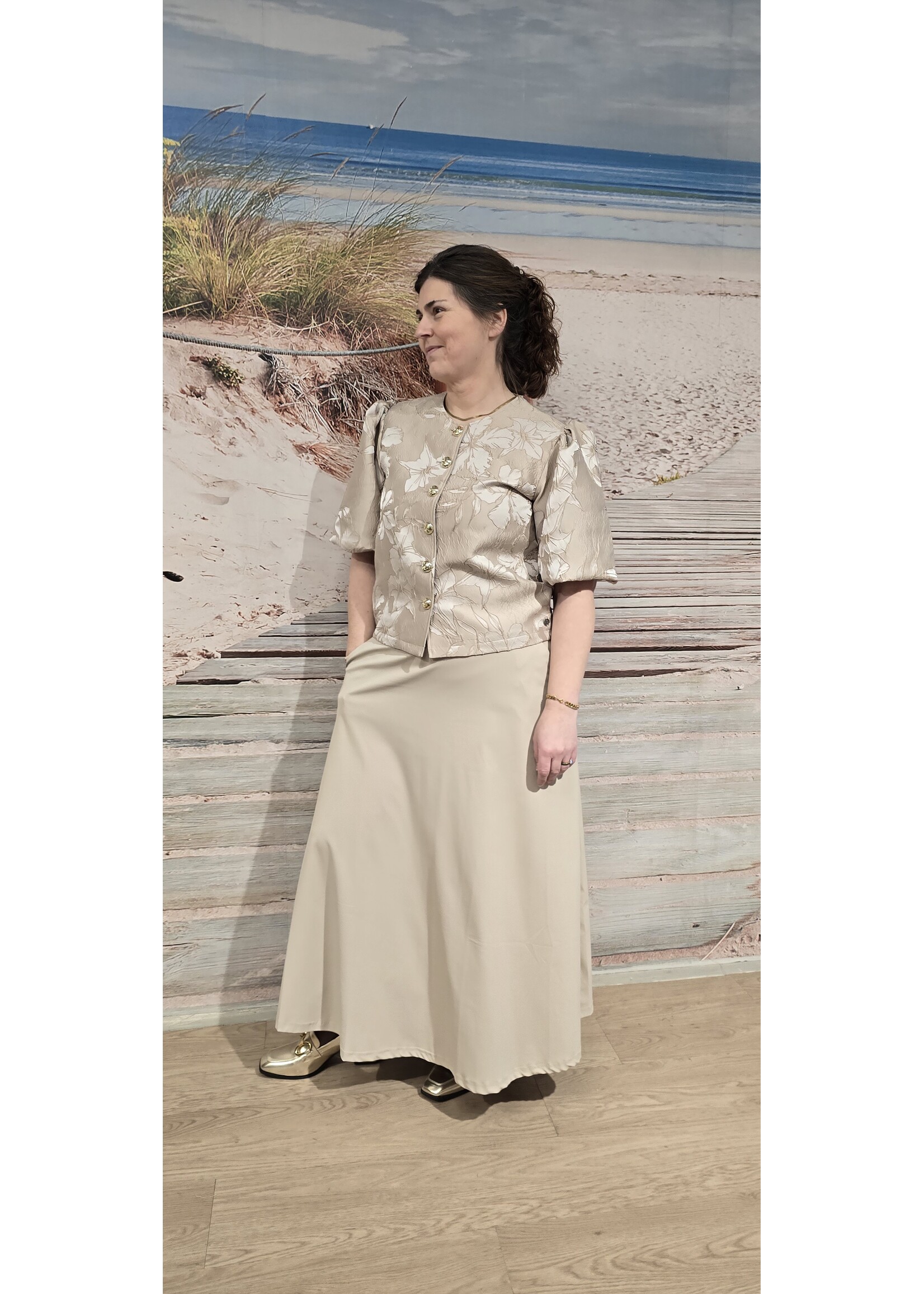 Jacket korte mouw satijn