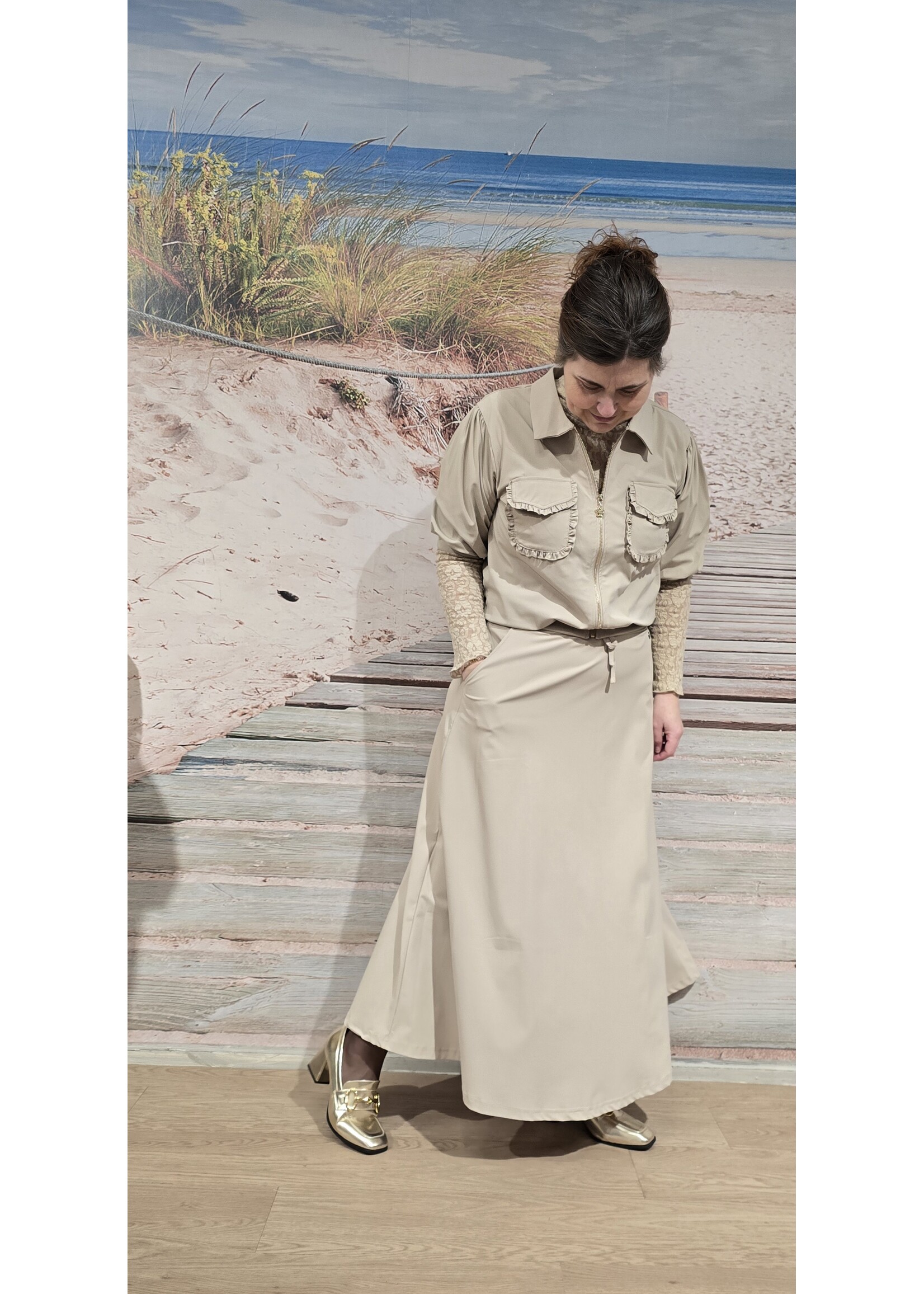 Jacket korte mouw met rits