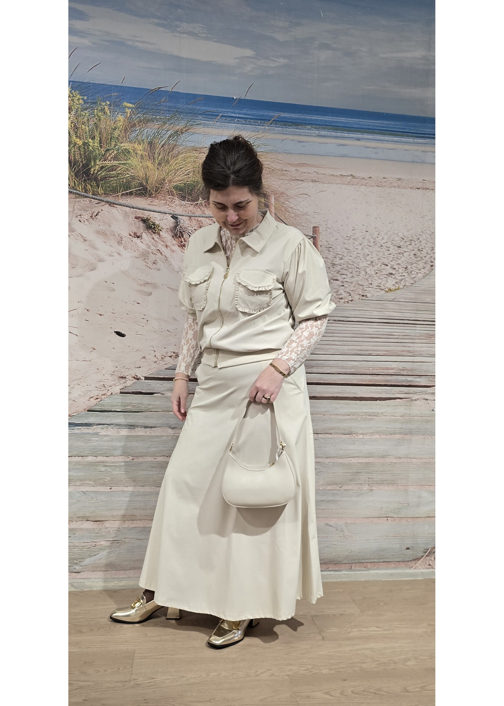 Jacket korte mouw met rits