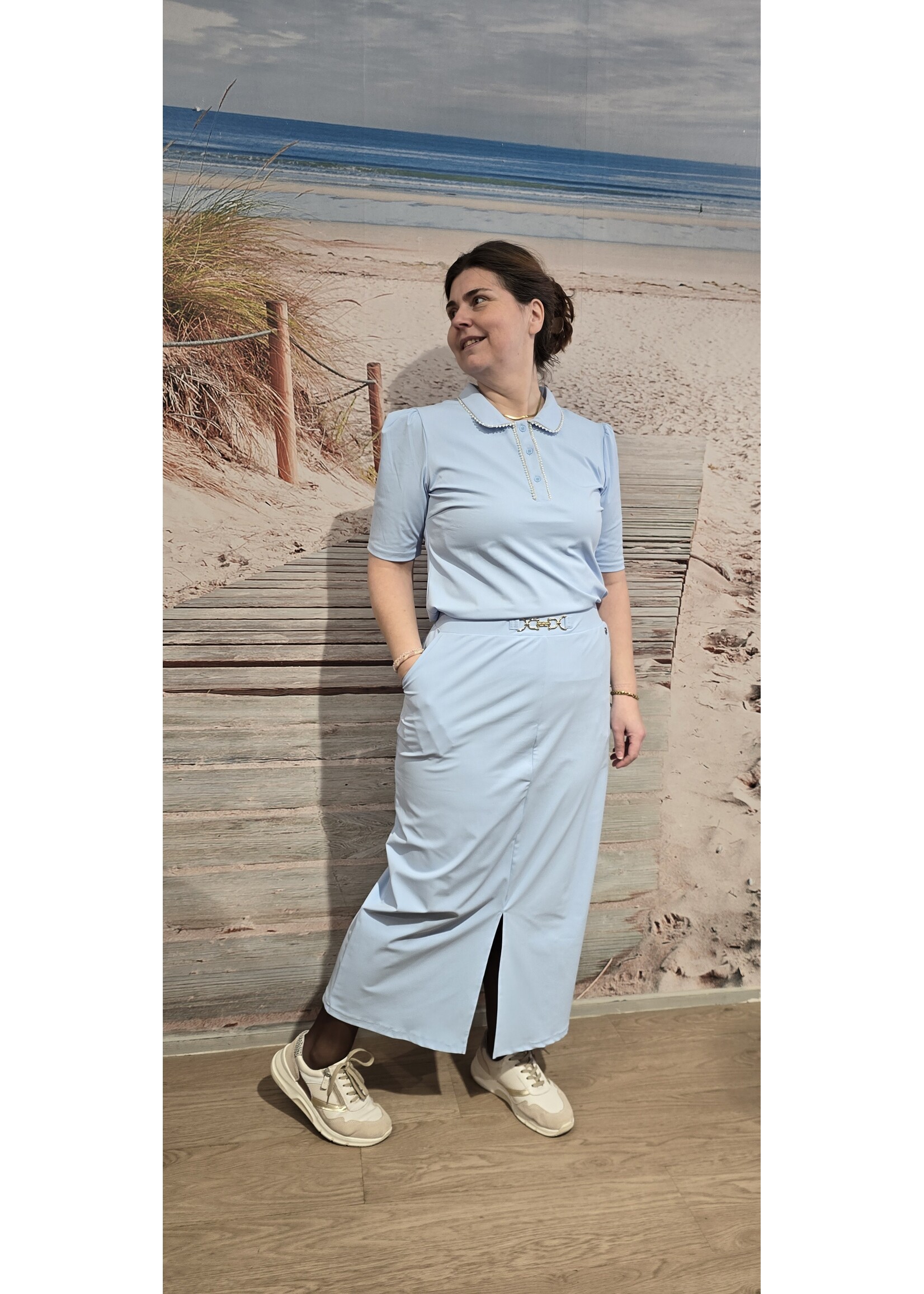 Tripple nine blouse met pareltjes