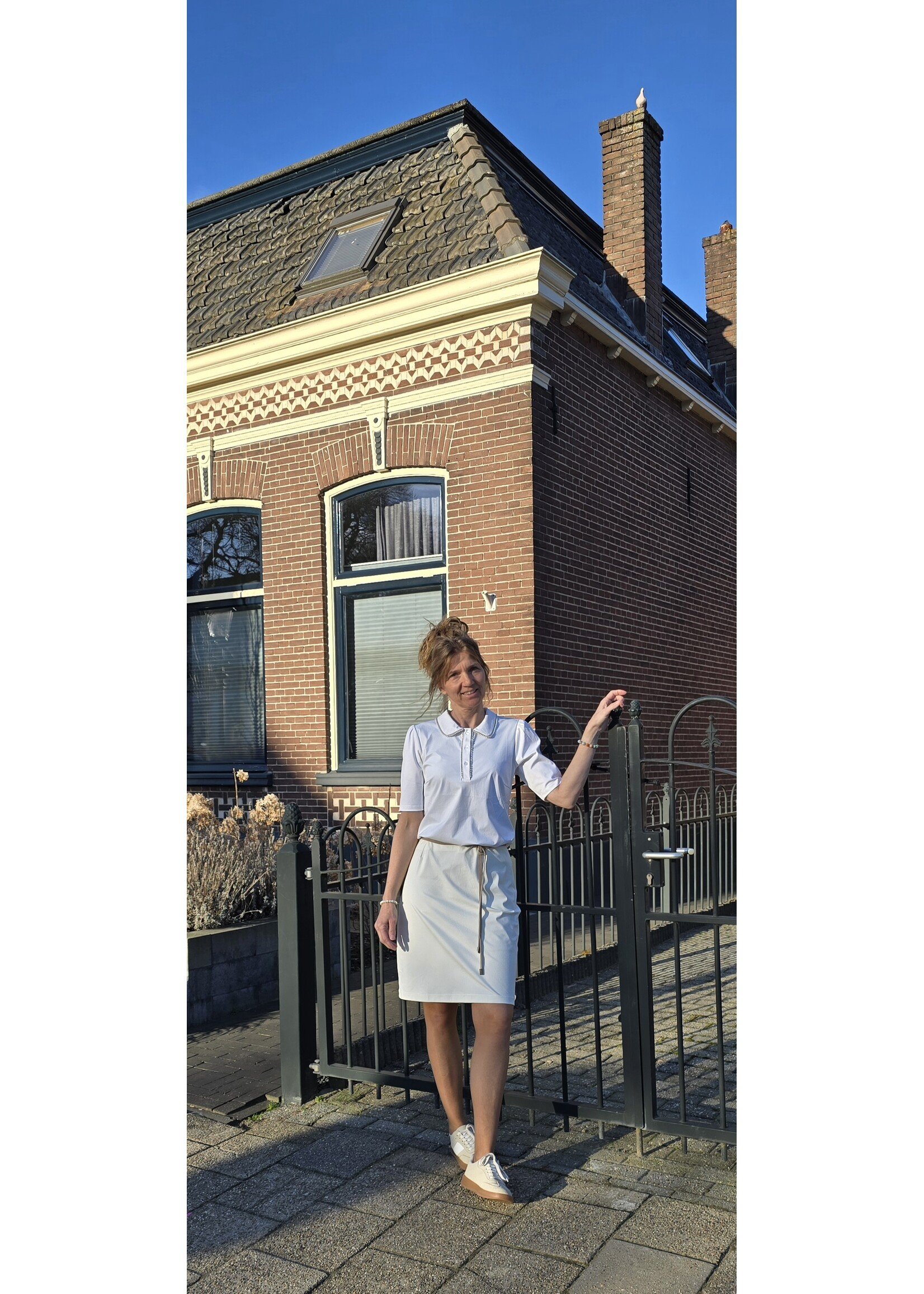 Tripple nine blouse met pareltjes