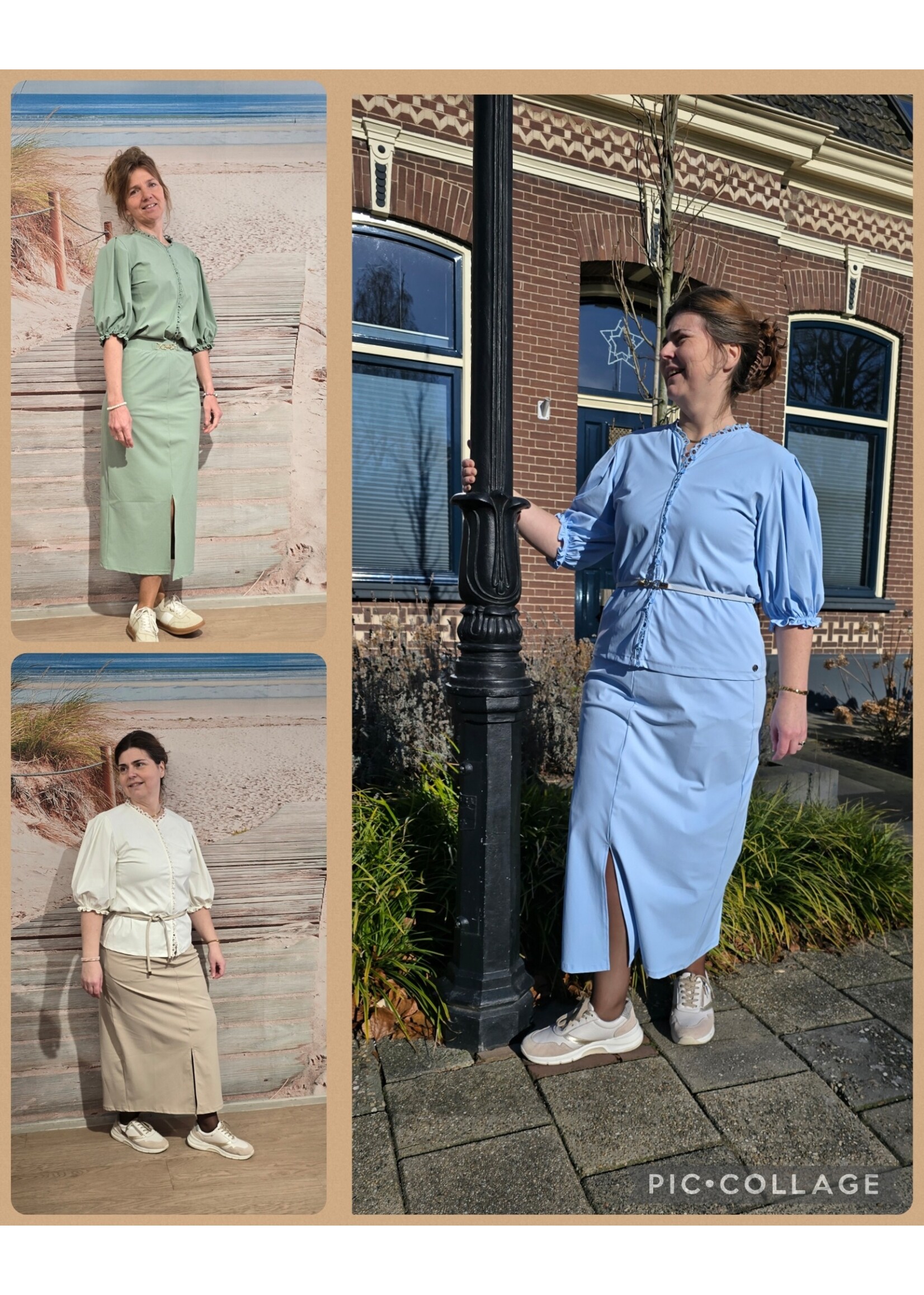 Tripple Nine blouse met pofmouw