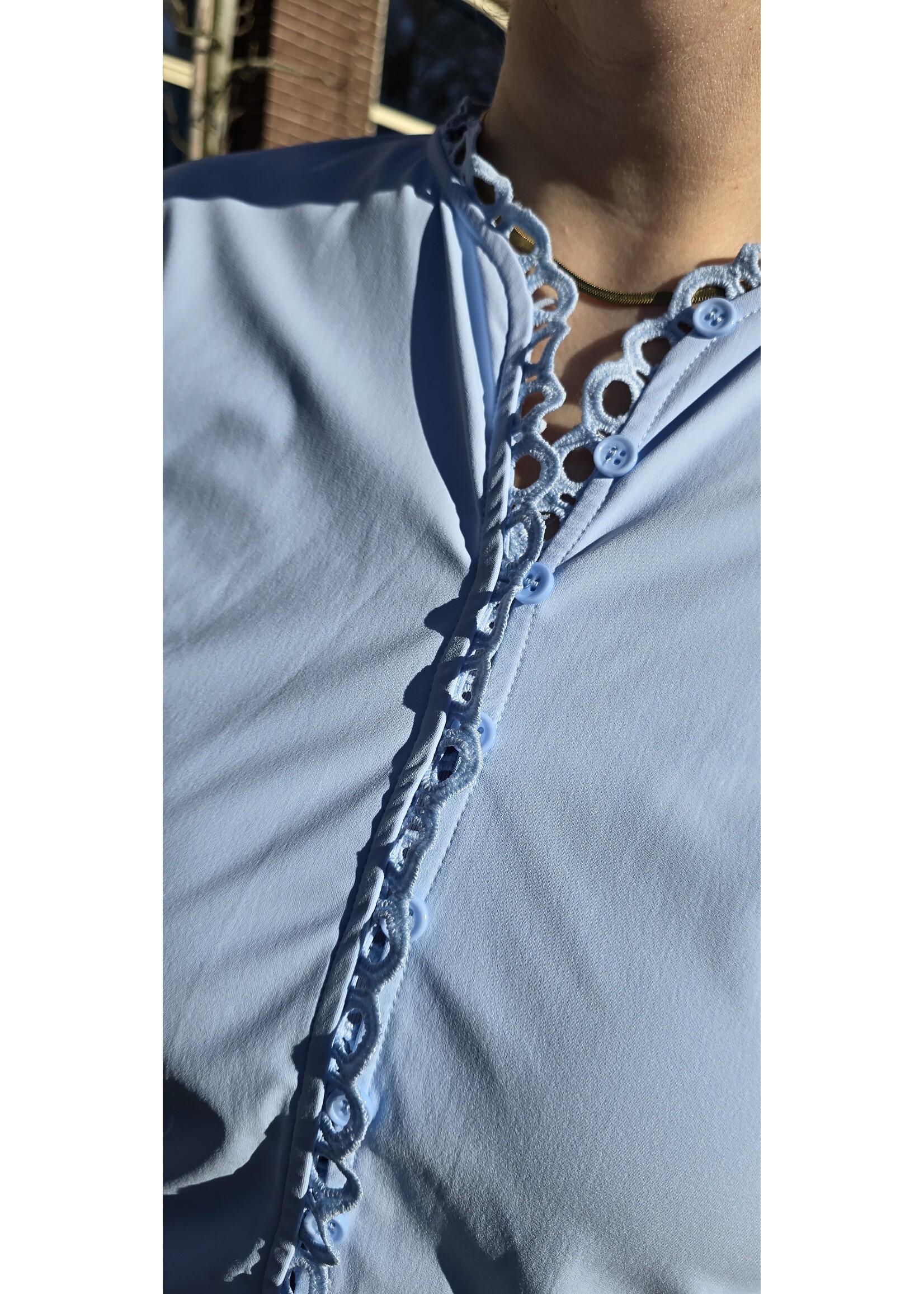 Triple Nine blouse met pofmouw