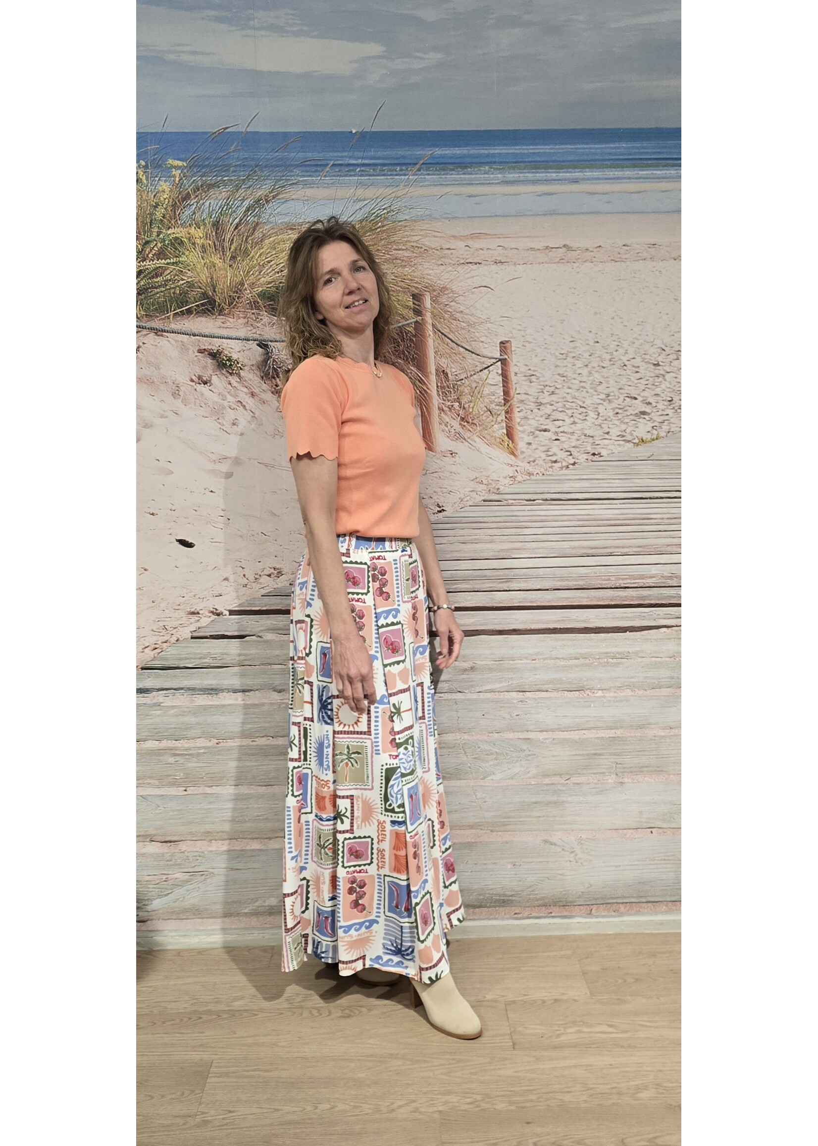 Schulprand top twee kleuren