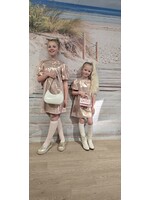 Jurk met ballonmouw roze