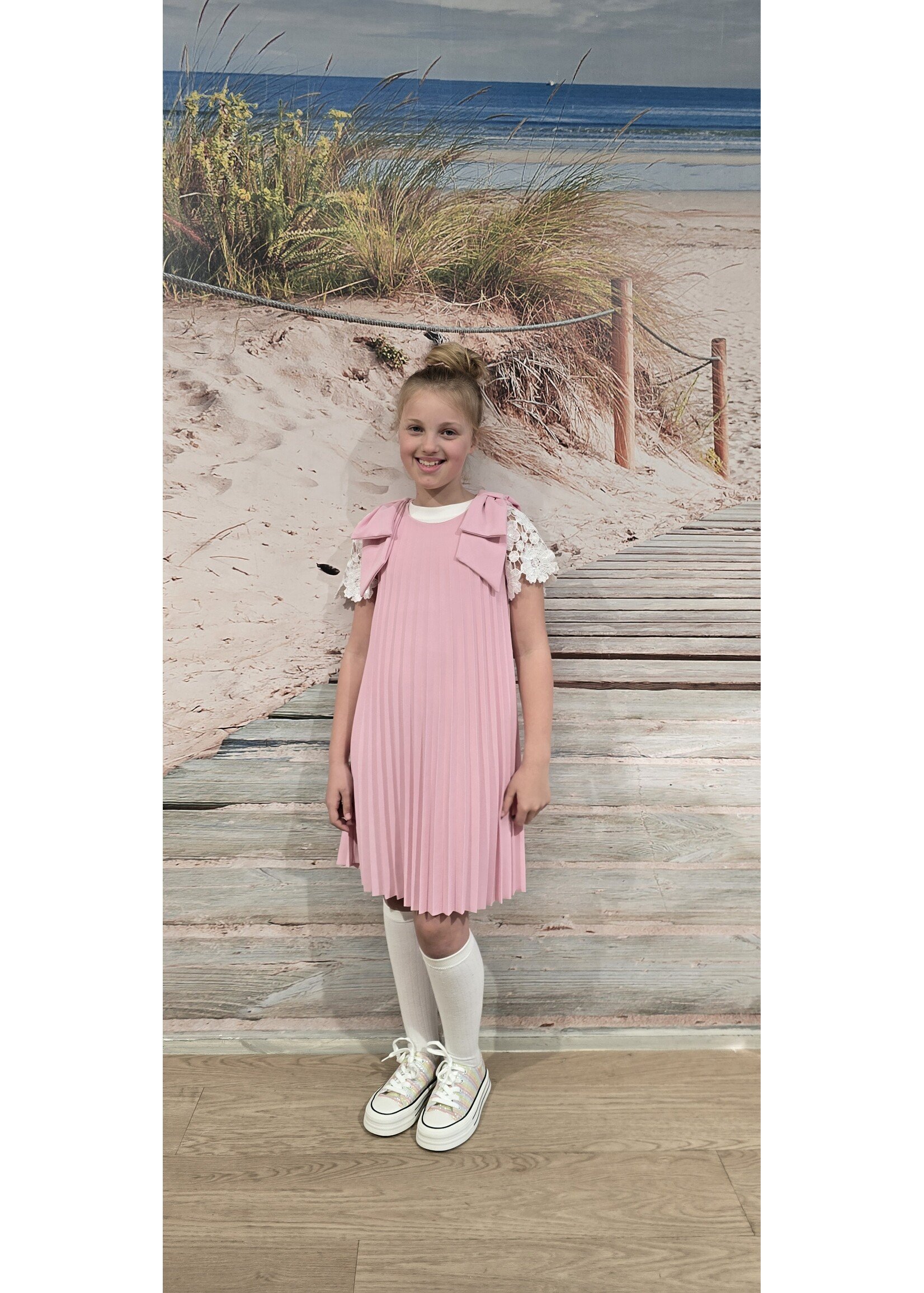 Shirt met kanten mouw