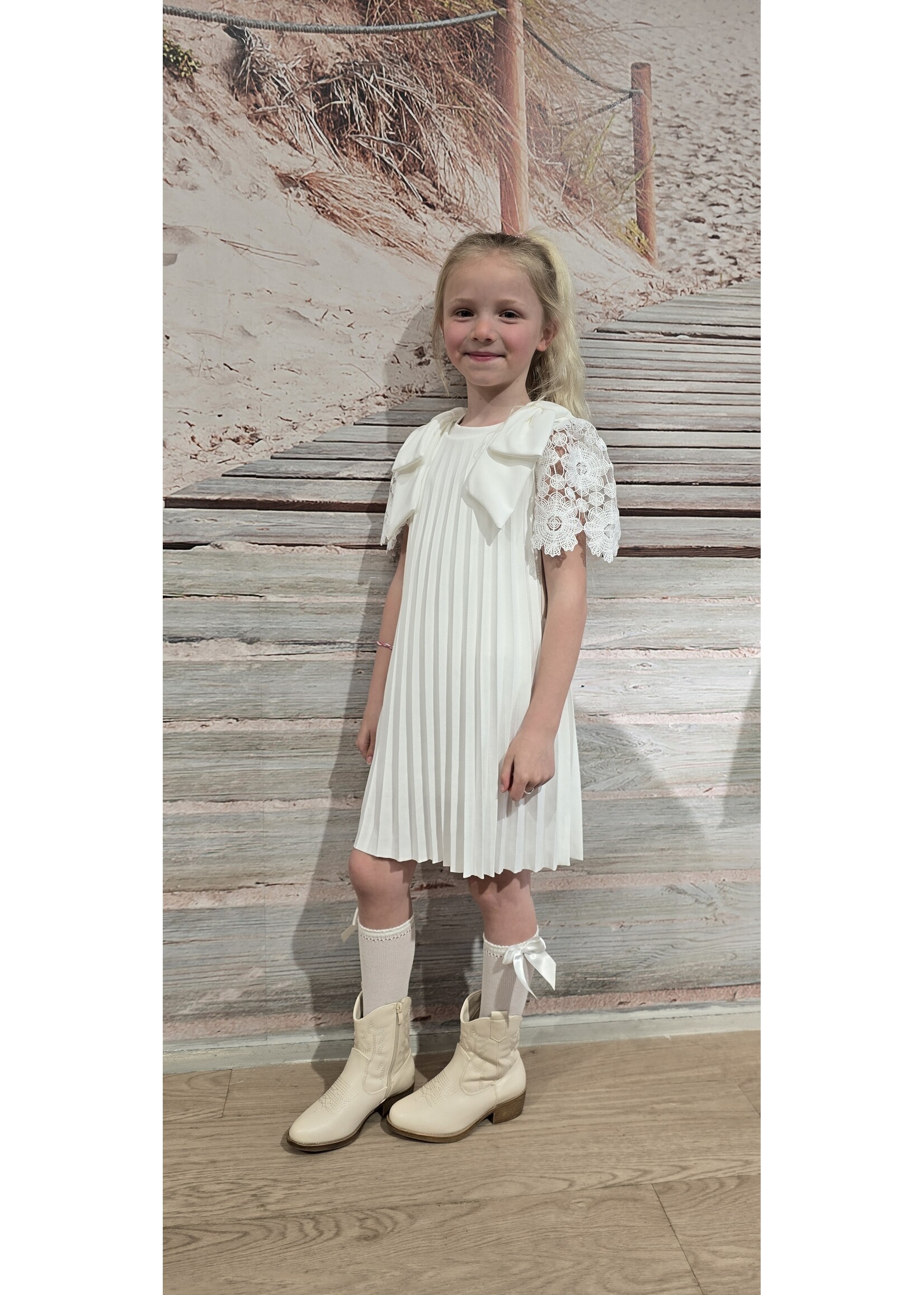 Shirt met kanten mouw