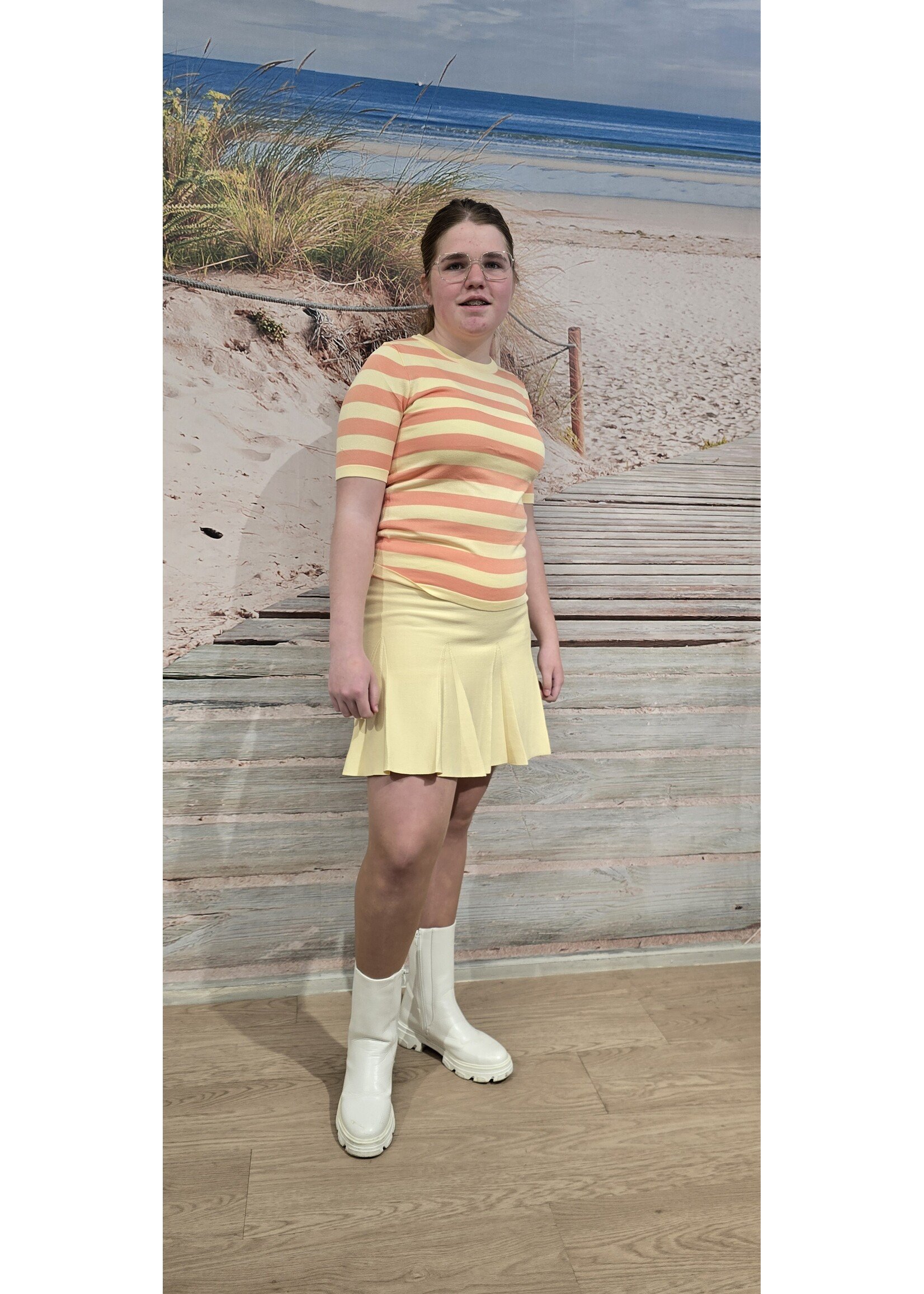 Knitwear top geel/oranje