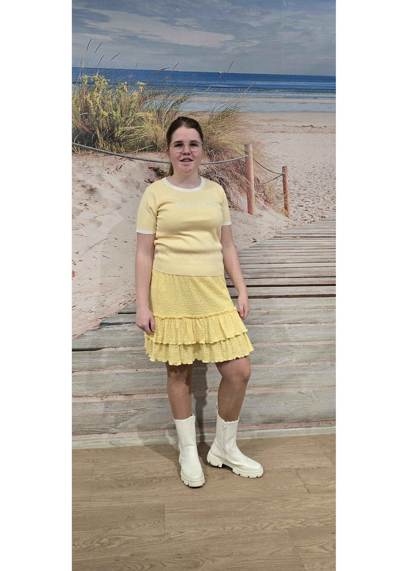 Knitwear top met letters