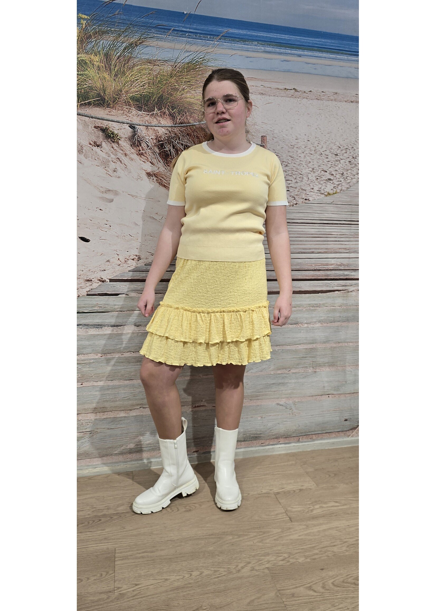 Knitwear top met letters