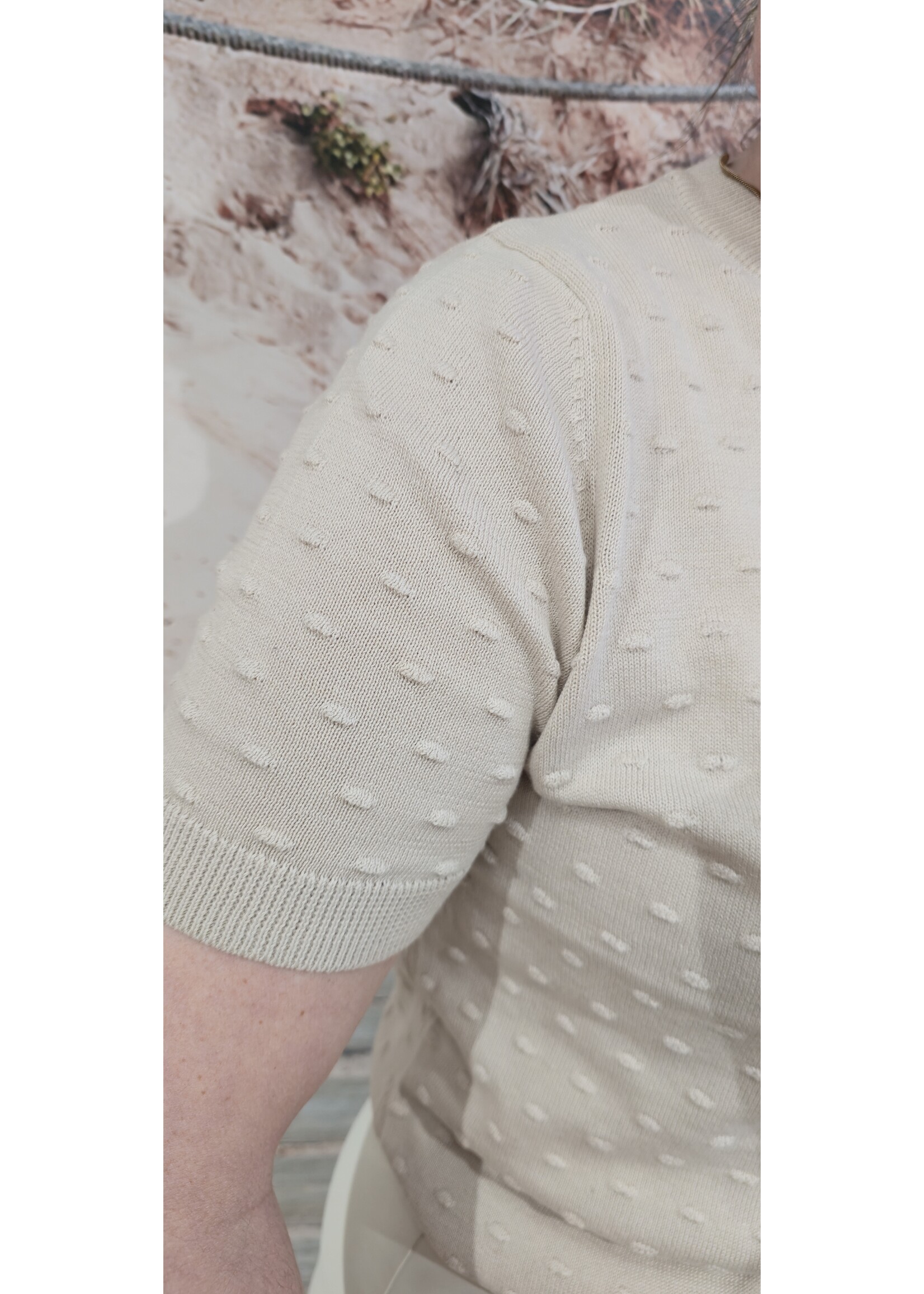 Knitwear top nopjes twee kleuren