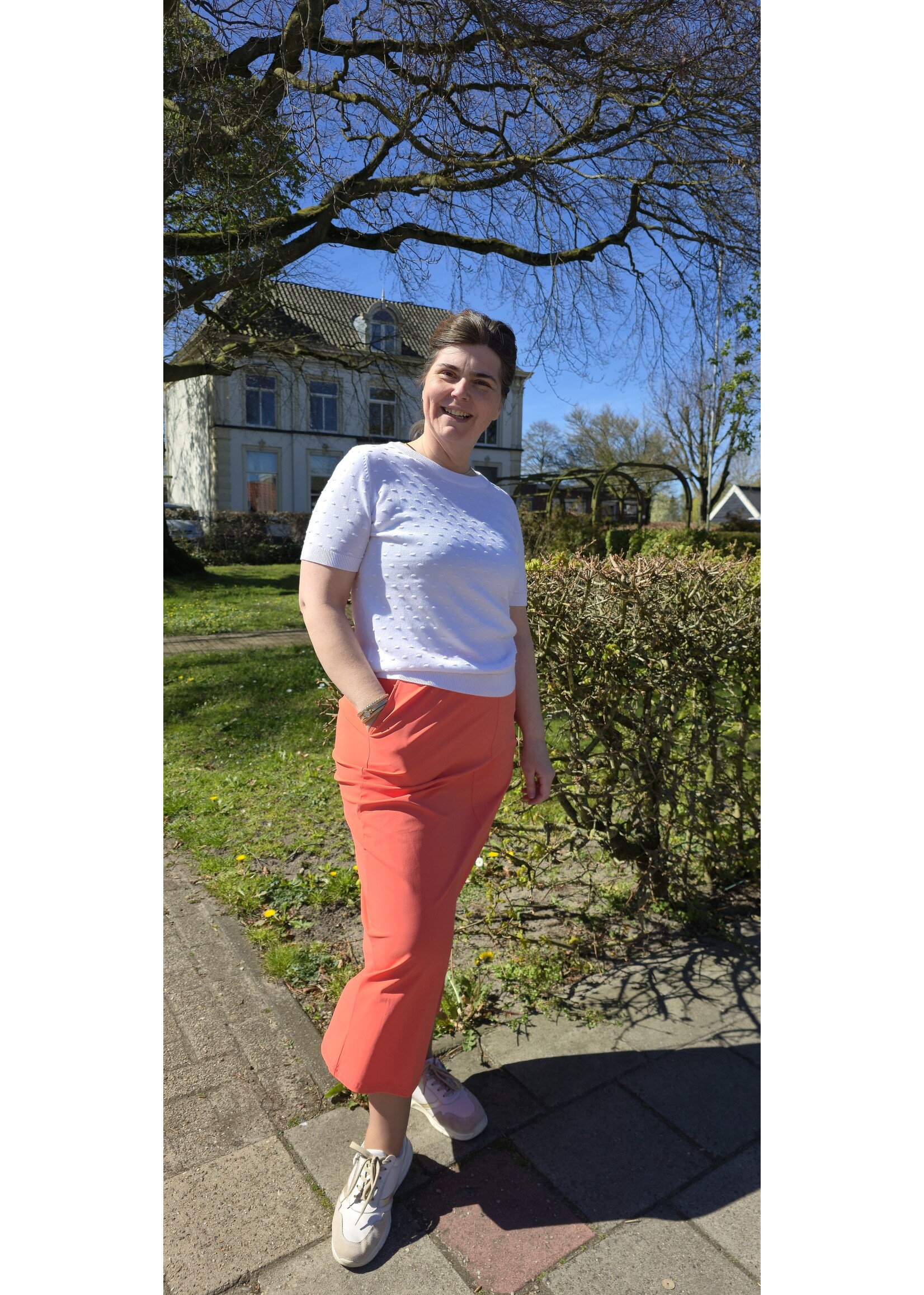 Knitwear top nopjes twee kleuren