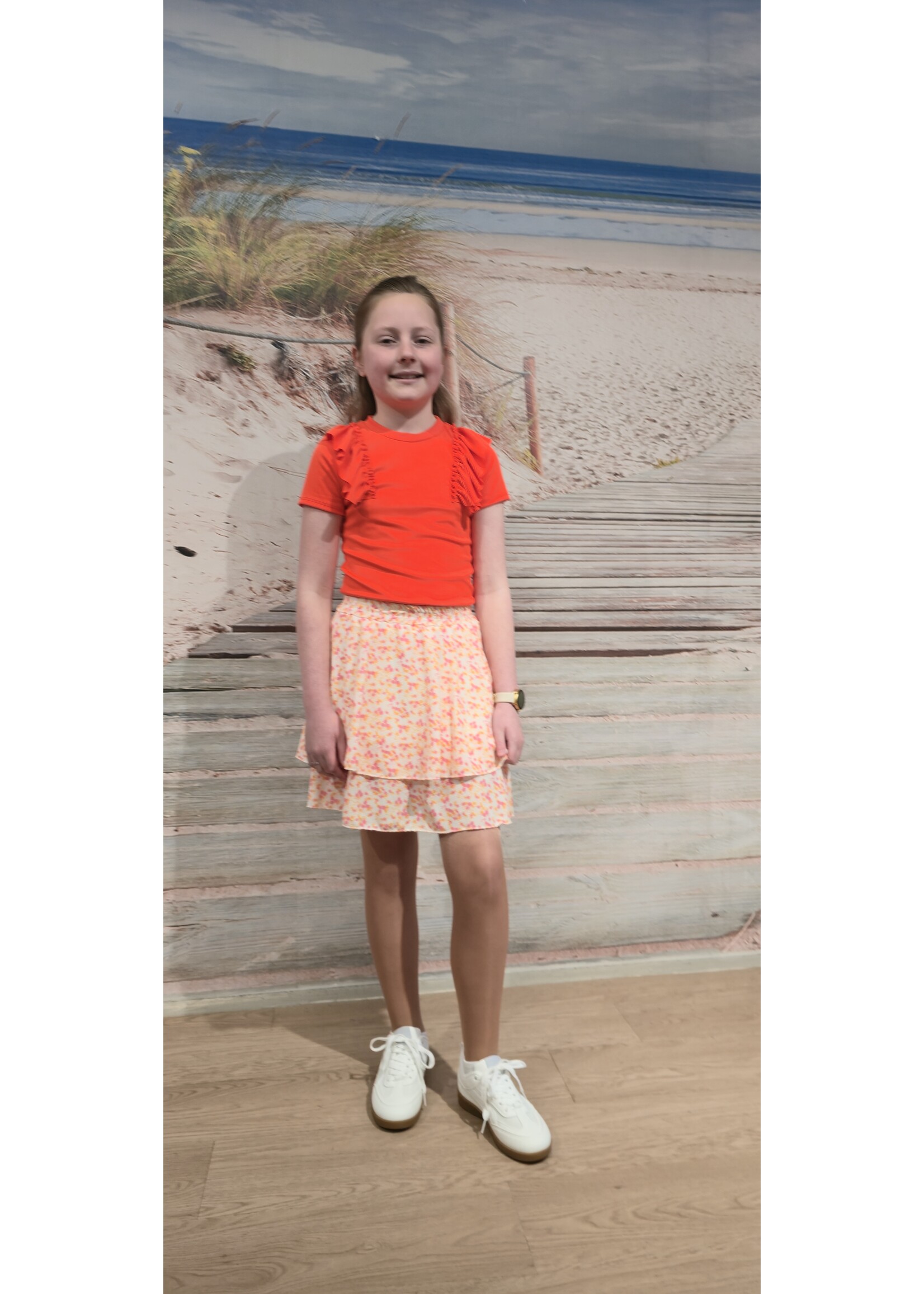 Shirt met tasje Oranje