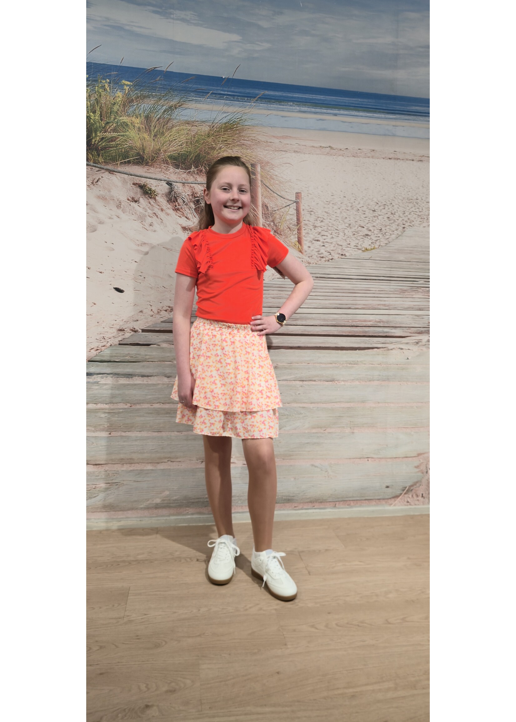 Shirt met tasje Oranje