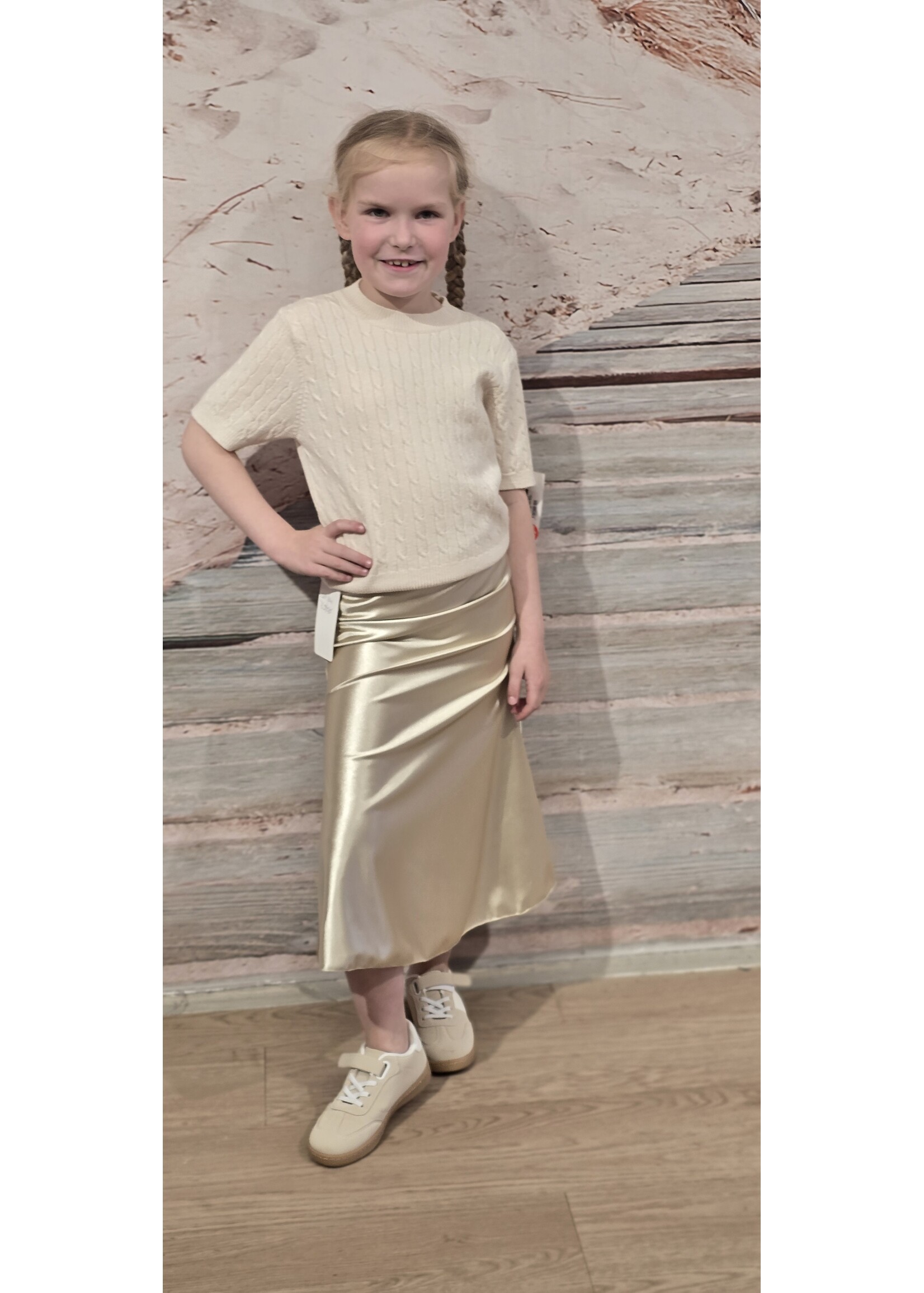 Satijnen rok drie kleuren