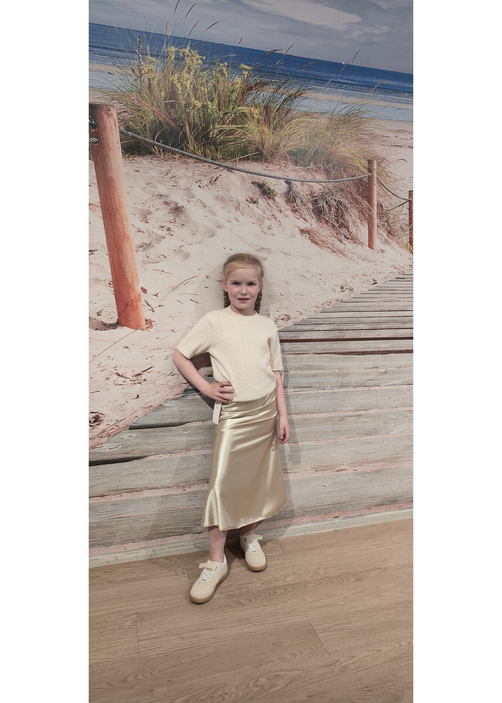 Satijnen rok drie keluren