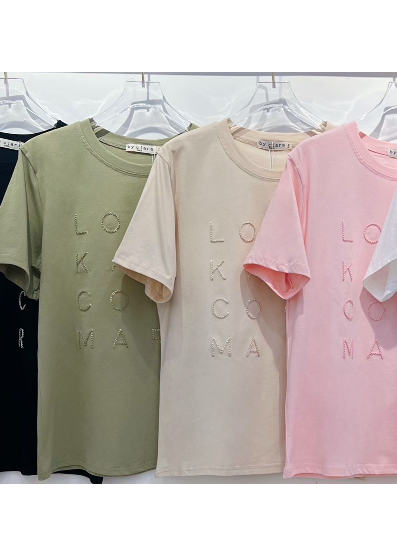 Shirt  drie kleuren, met lettertjes