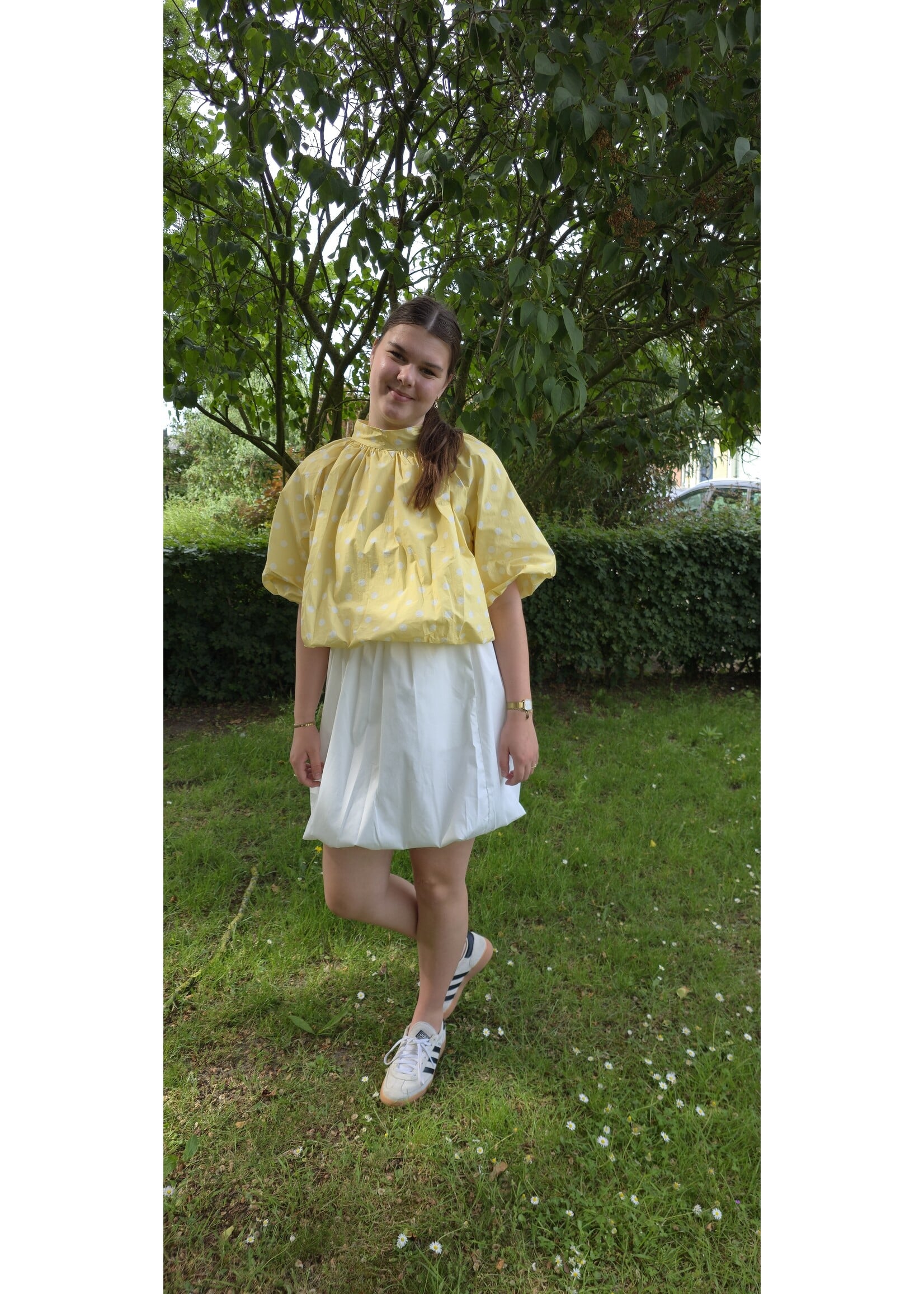 Dot blouse met strik