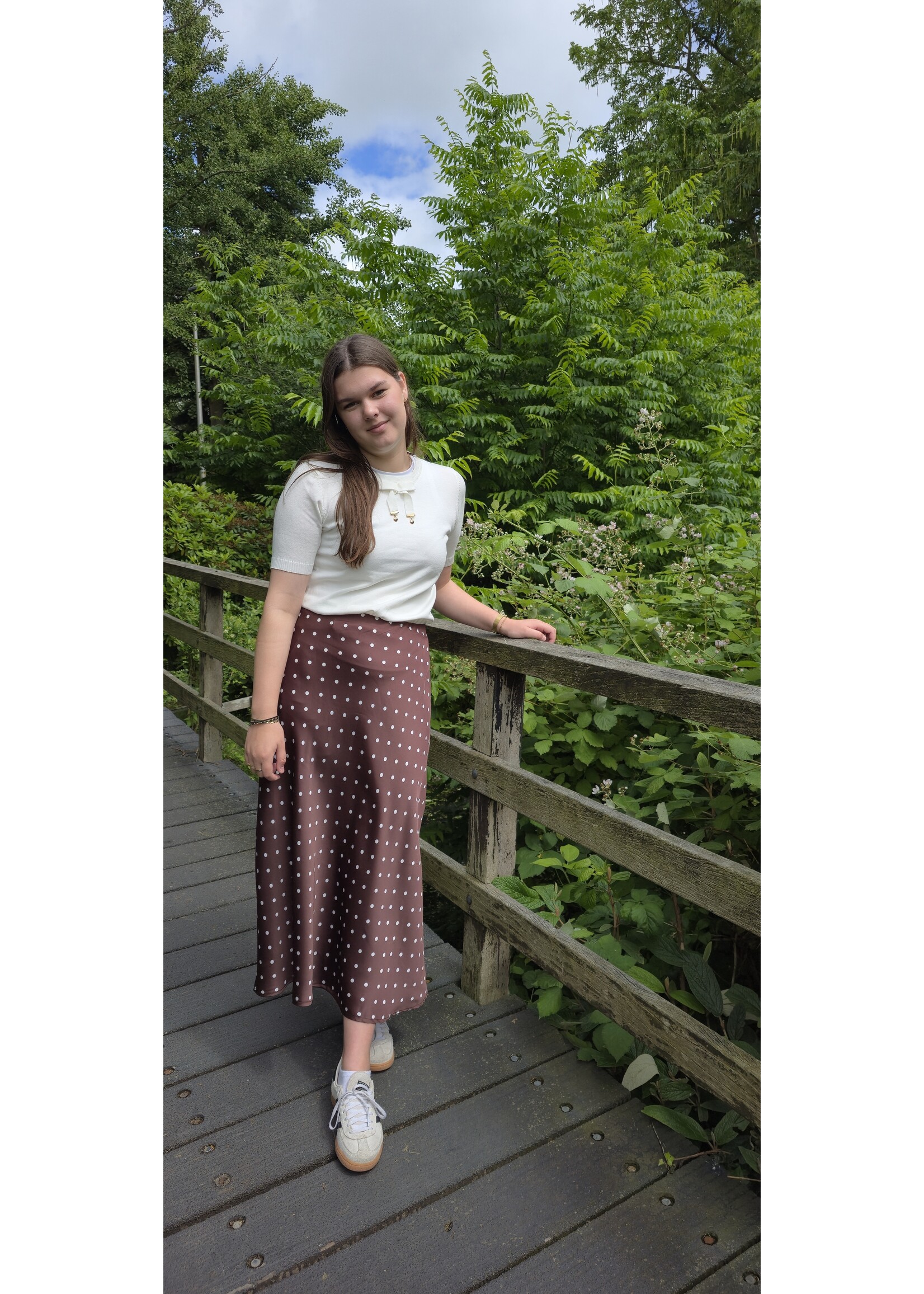 Knitwear met strikje vier kleuren