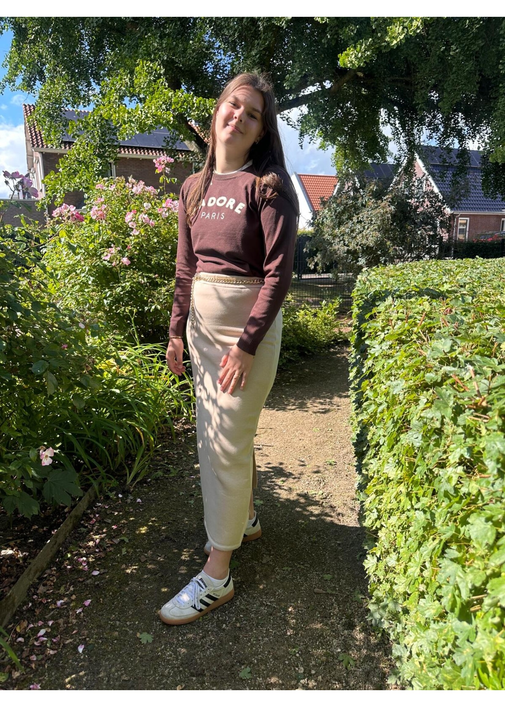 Knitwear top twee kleuren