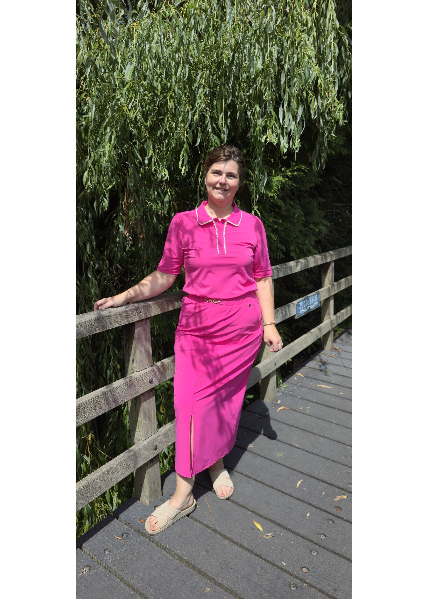 Triple nine blouse met pareltjes