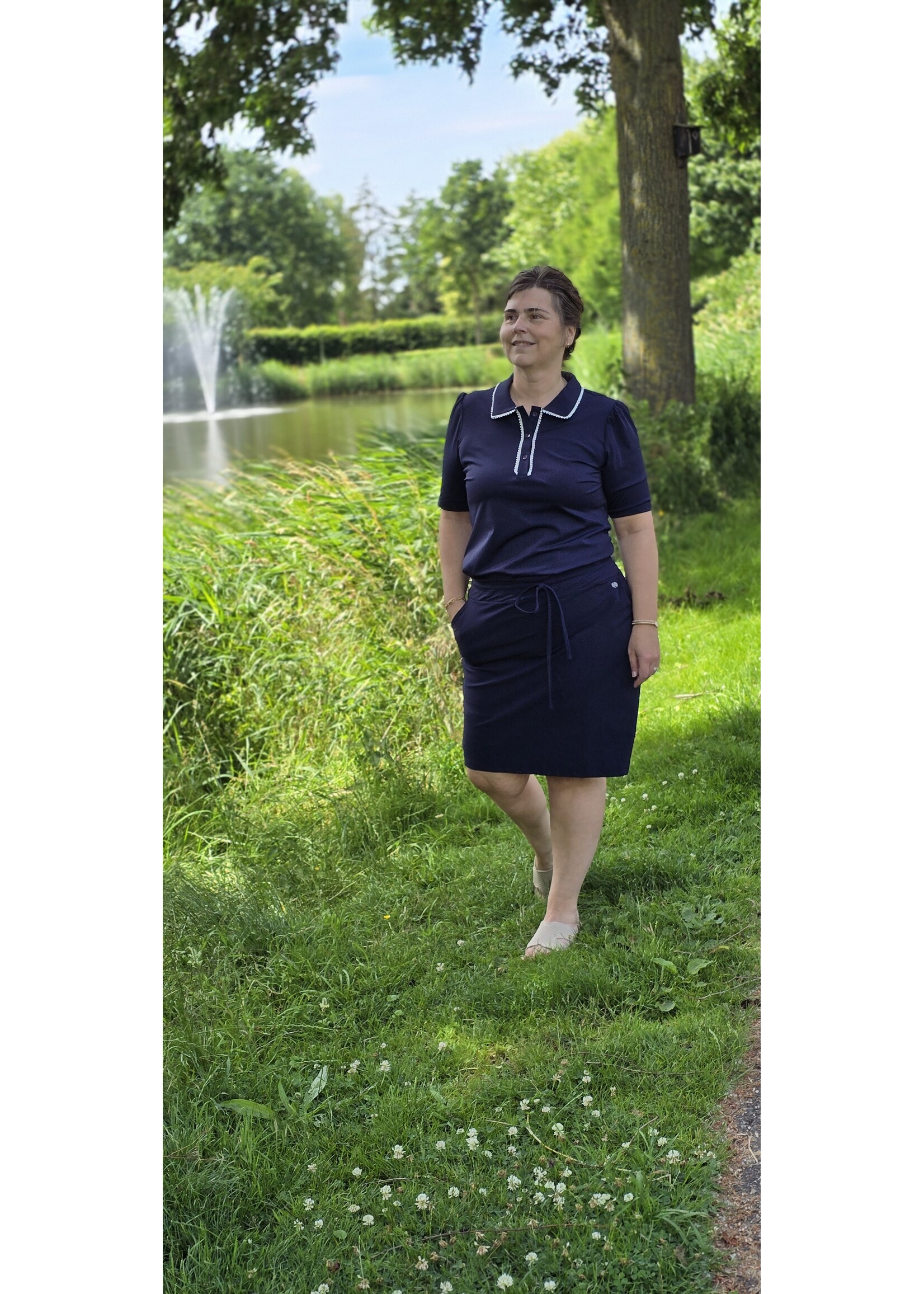 Triple nine blouse met pareltjes